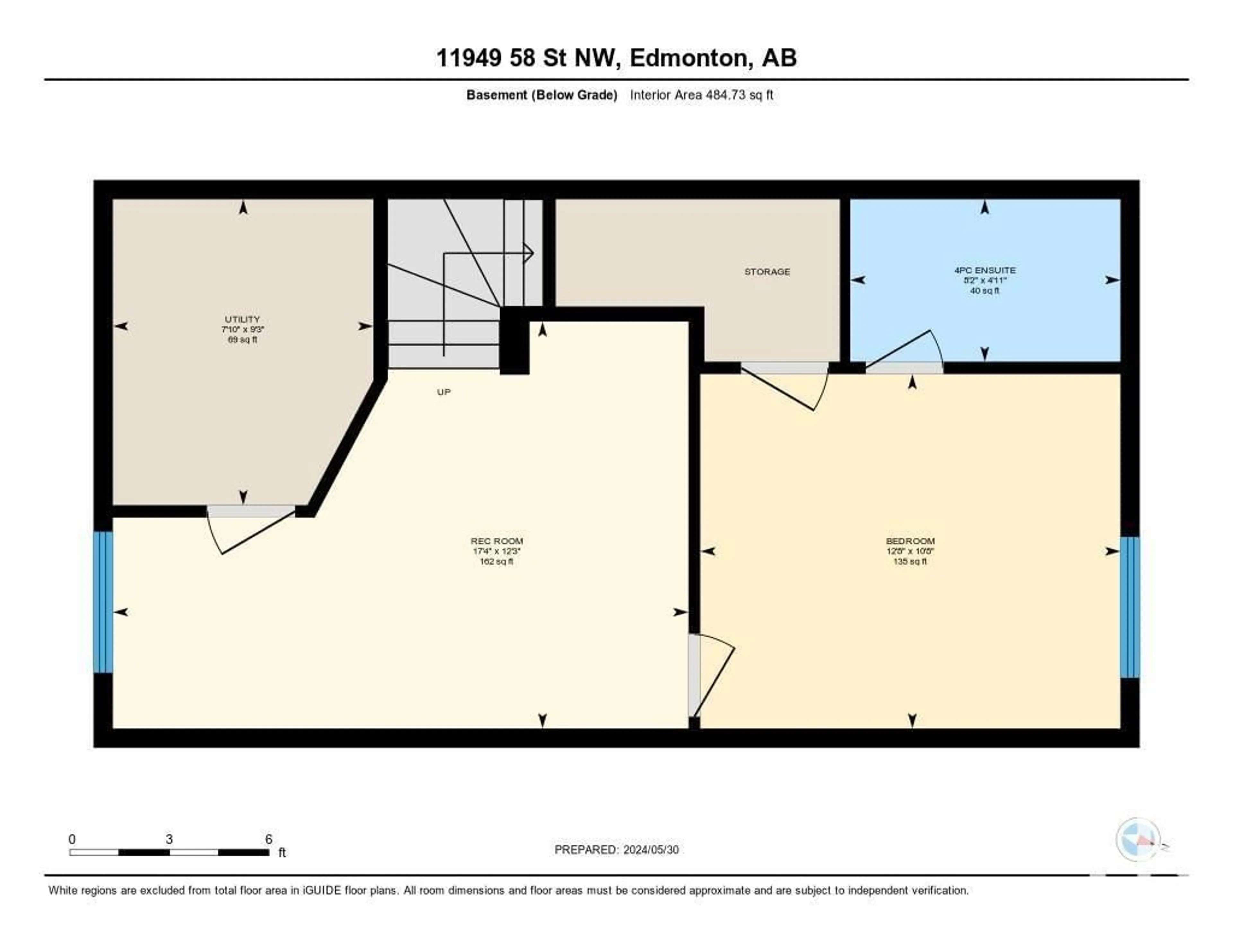 Floor plan for 5715 & 5717 120 AVE & 11949 58 ST NW NW, Edmonton Alberta T5W3X1