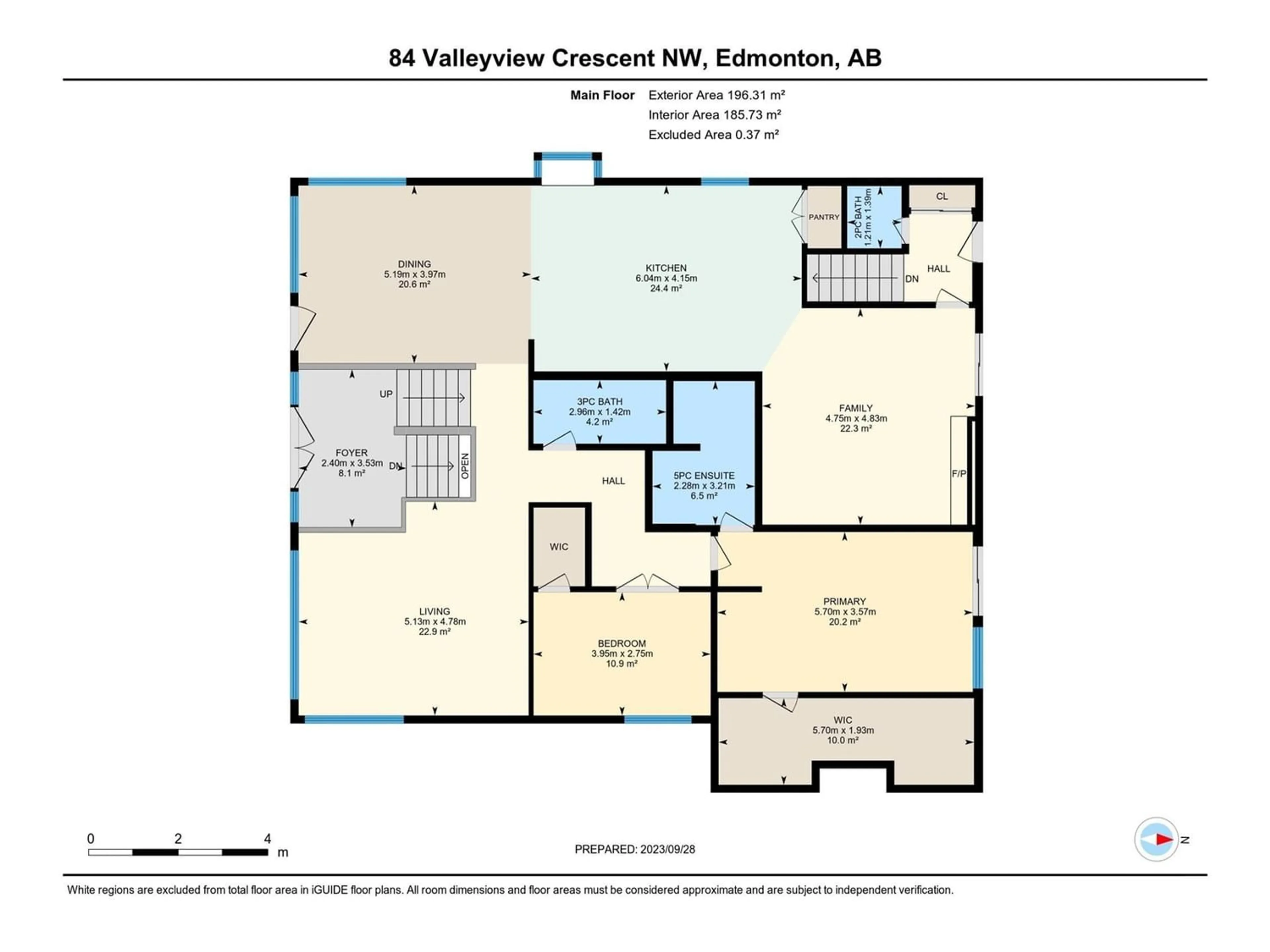 Floor plan for 84 VALLEYVIEW CR NW, Edmonton Alberta T5R5T1