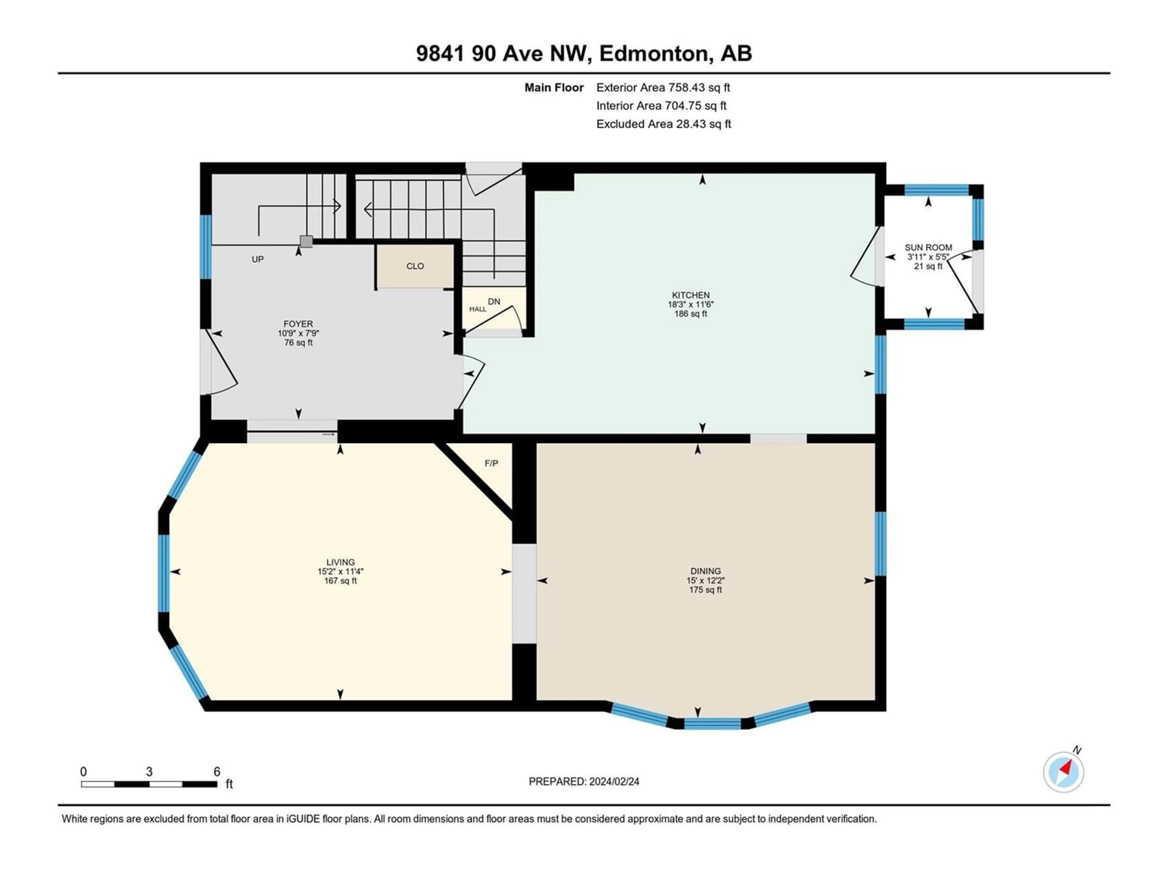 Floor plan for 9841 90 AV NW NW, Edmonton Alberta T6E2T2