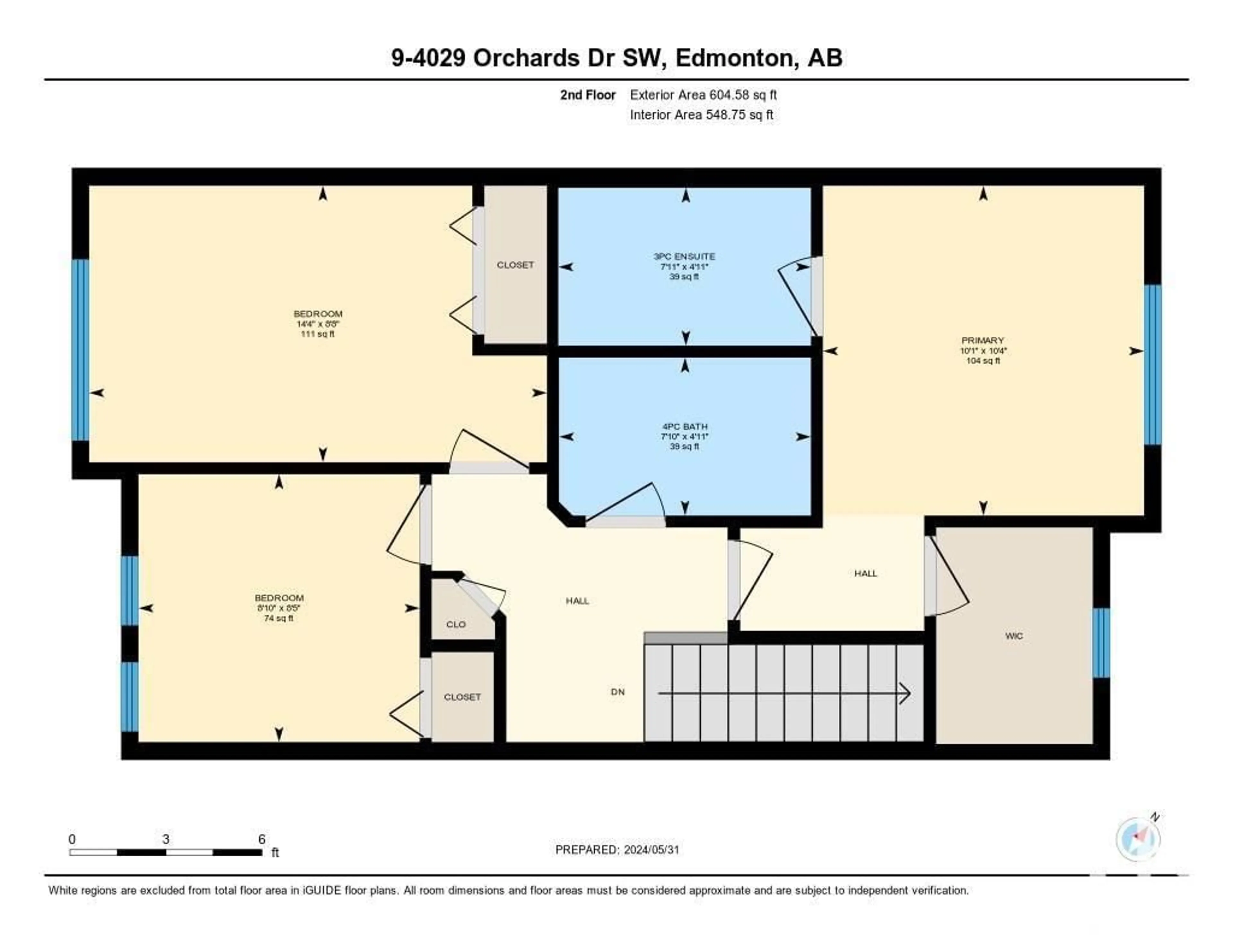 Floor plan for #9 4029 ORCHARDS DR SW, Edmonton Alberta T6X1V2