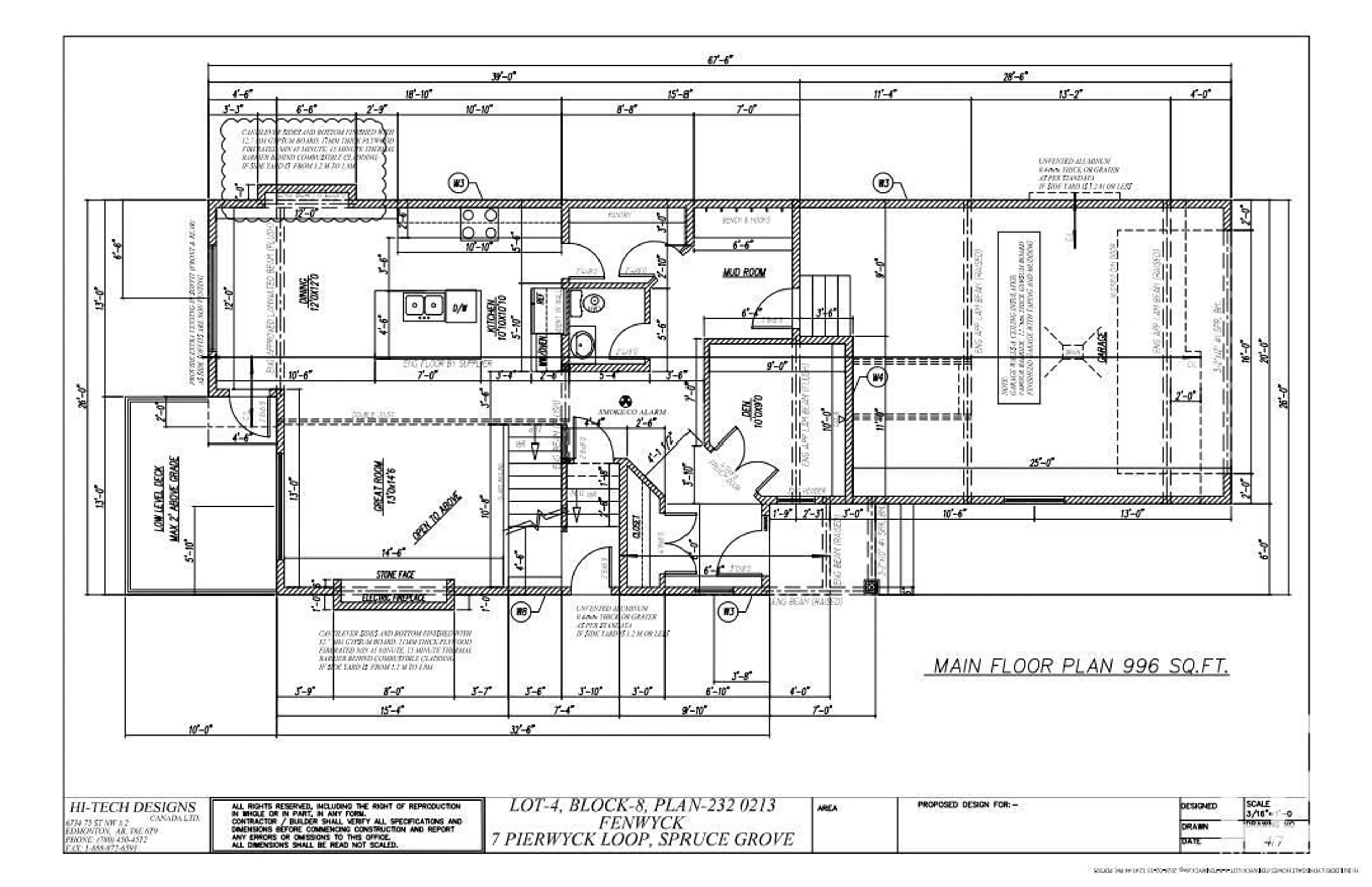 Floor plan for 7 Pierwyck LO, Spruce Grove Alberta T7X3H1