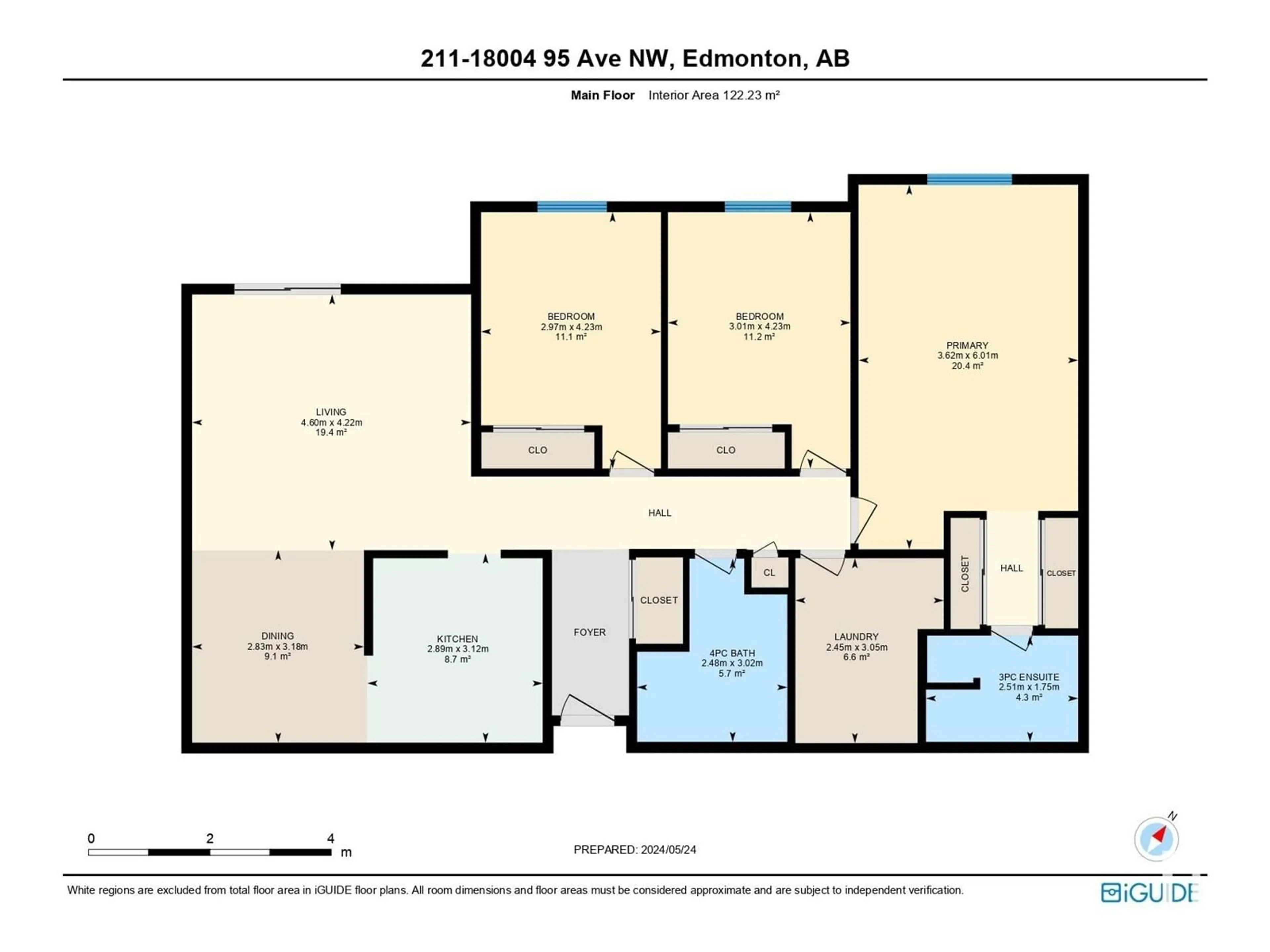 Floor plan for #211 18004 95 AV NW, Edmonton Alberta T5T5W3