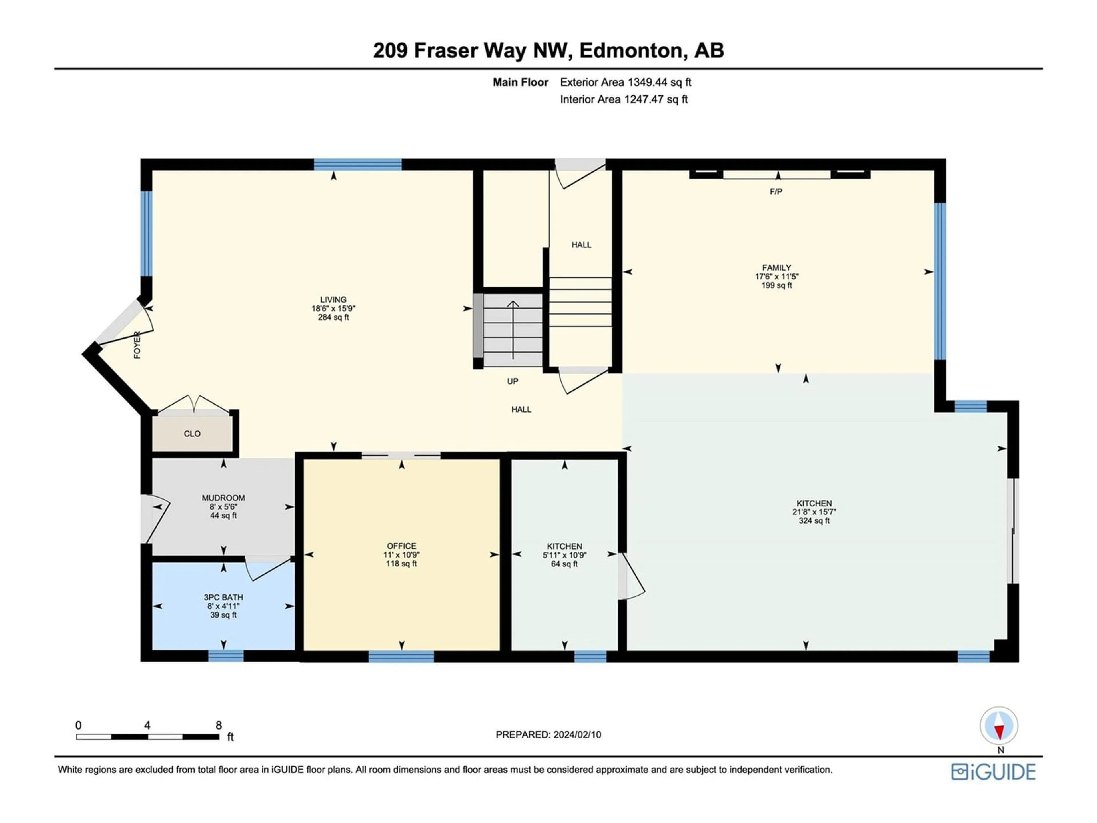 Floor plan for 209 FRASER WY NW, Edmonton Alberta T5Y4C1