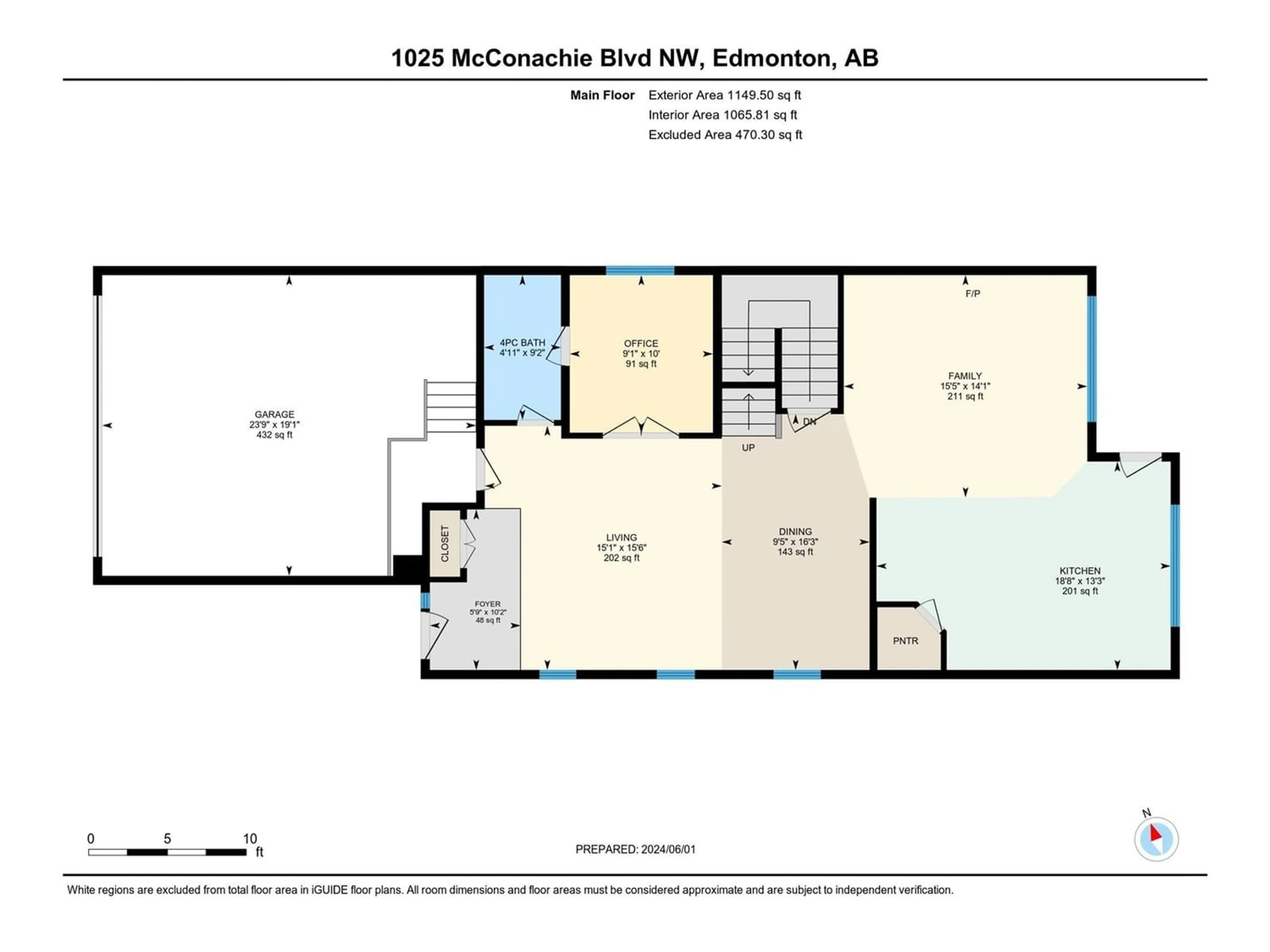 Floor plan for 1025 MCCONACHIE BV NW, Edmonton Alberta T5Y3V5