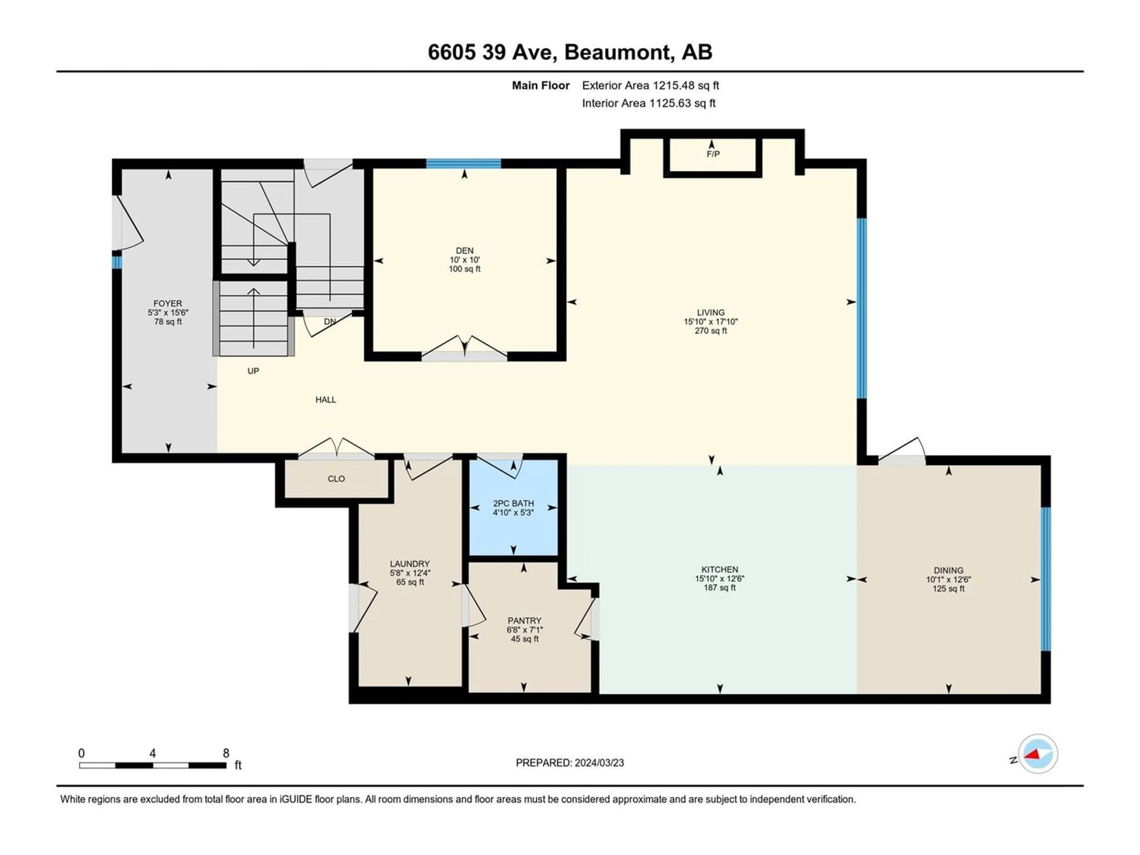 Floor plan for 6605 39 AV, Beaumont Alberta T4X2C5