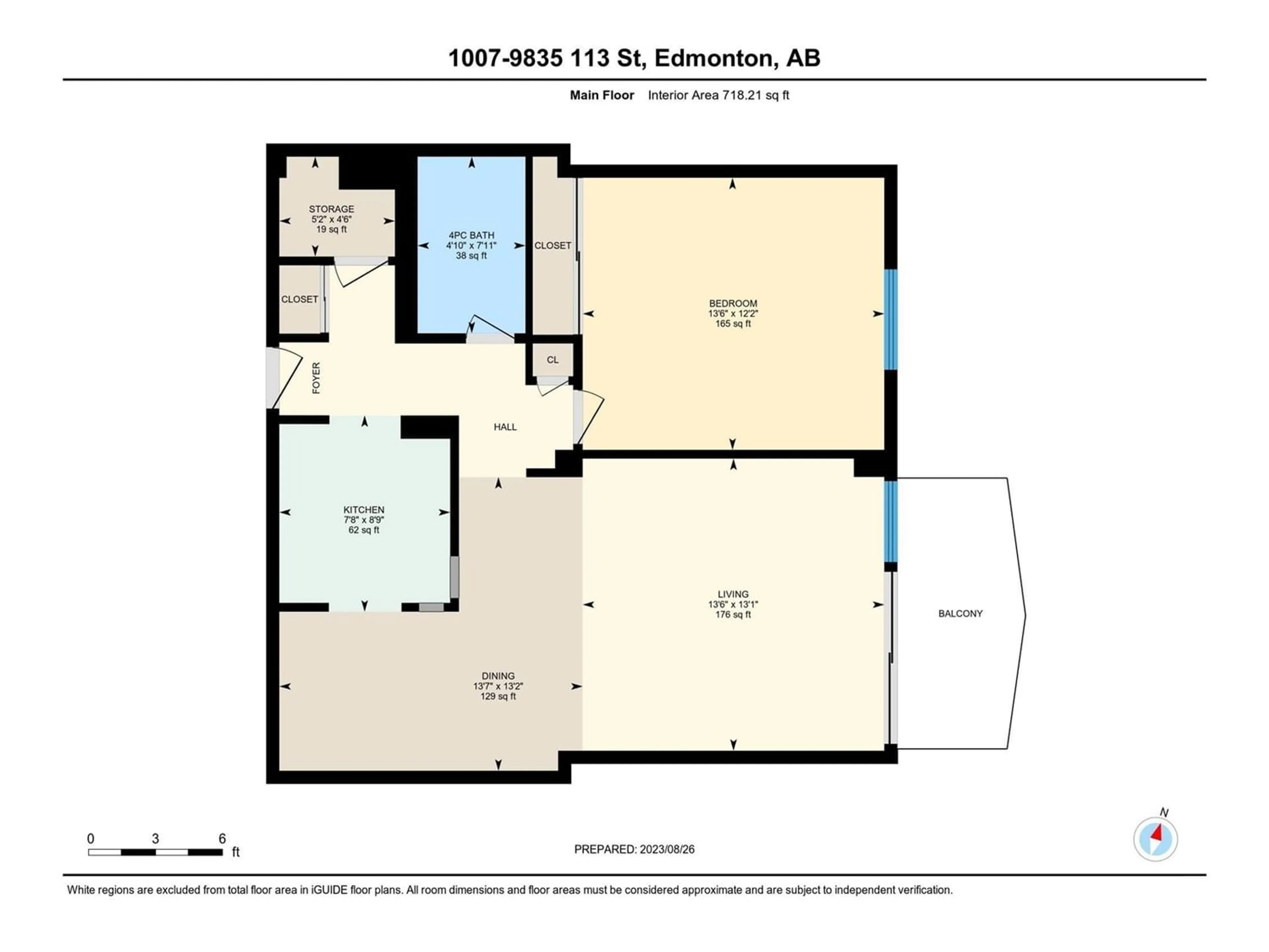 Floor plan for #1007 9835 113 ST NW, Edmonton Alberta T5K1N4