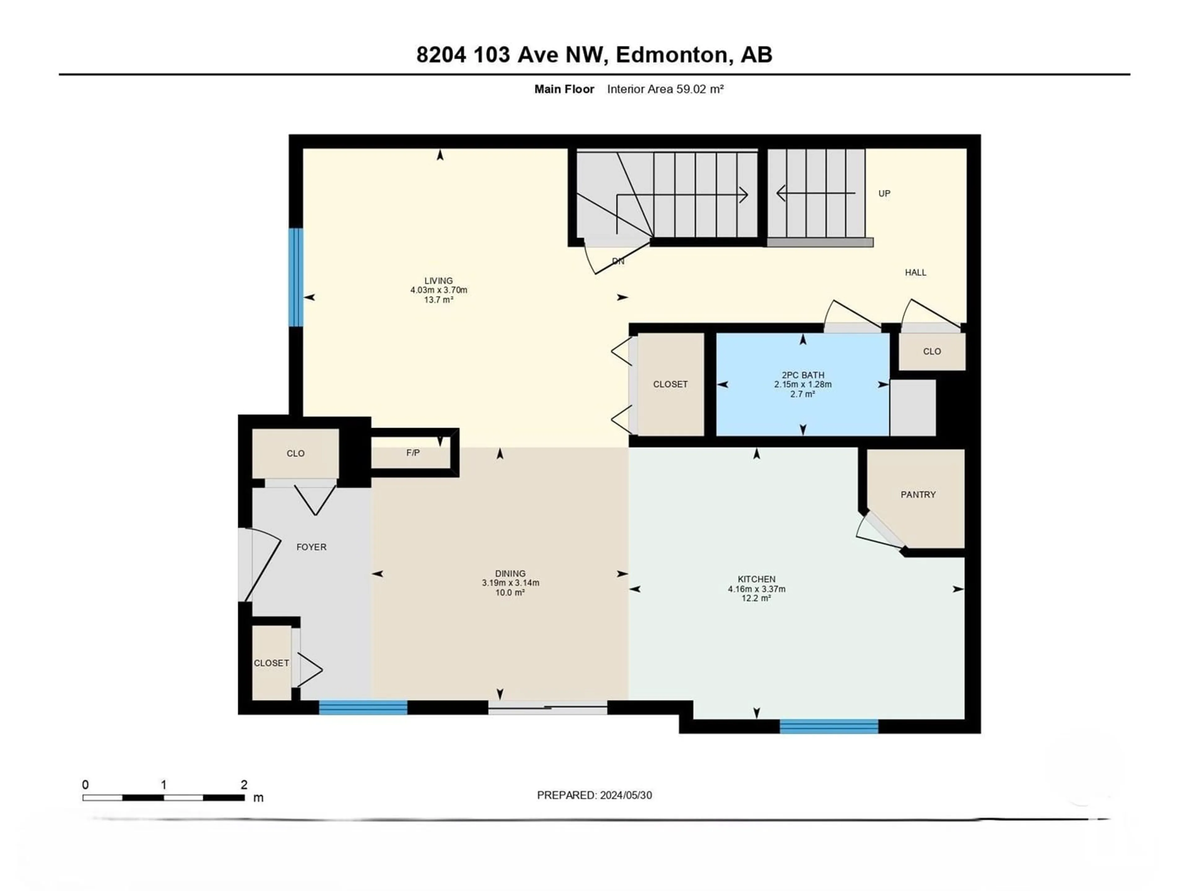 Floor plan for 8204/8206/8208 103 AV NW, Edmonton Alberta T6A3Z8