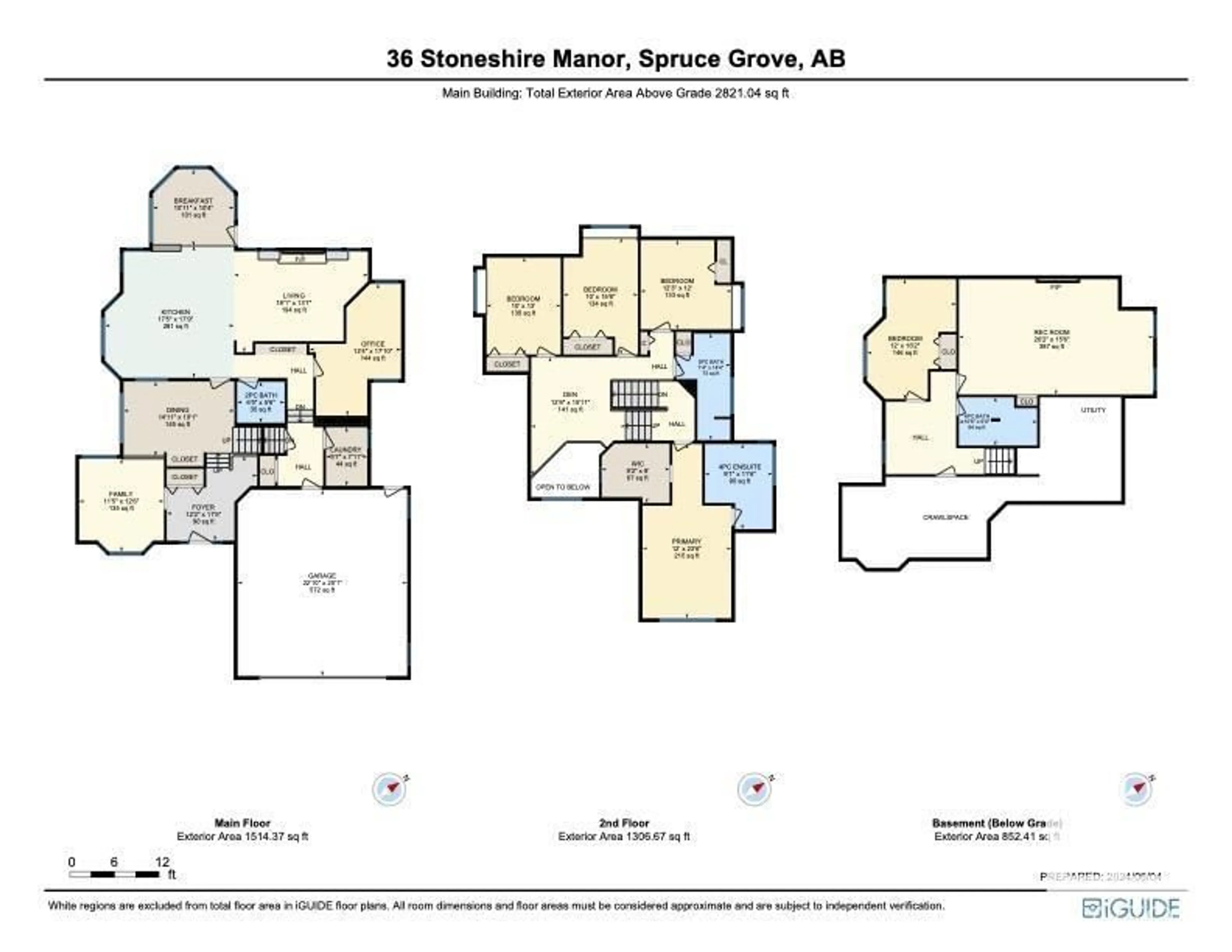 Floor plan for 36 STONESHIRE MR, Spruce Grove Alberta T7X3E3