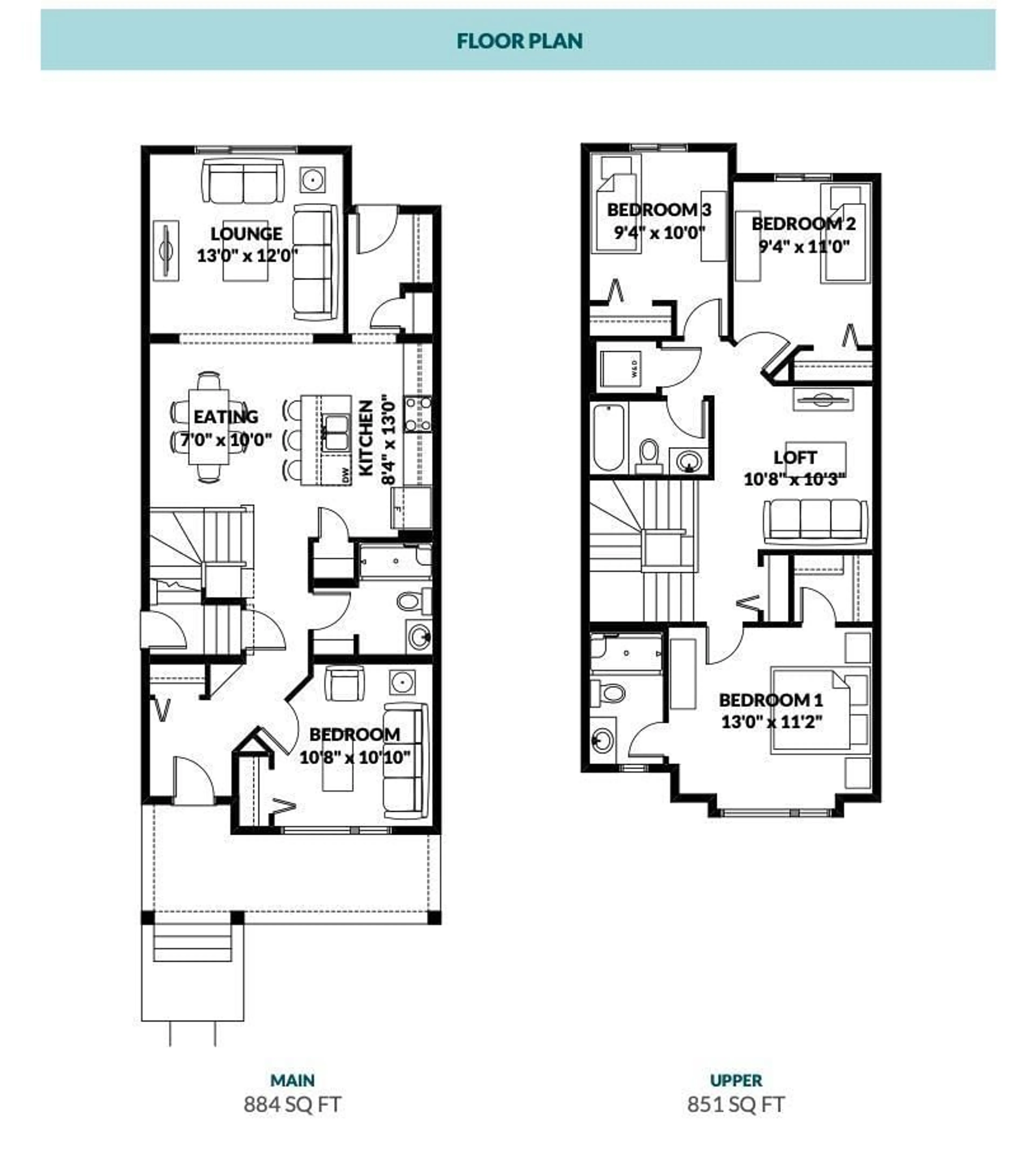 Floor plan for 7110 51 AV, Beaumont Alberta T4X2A3