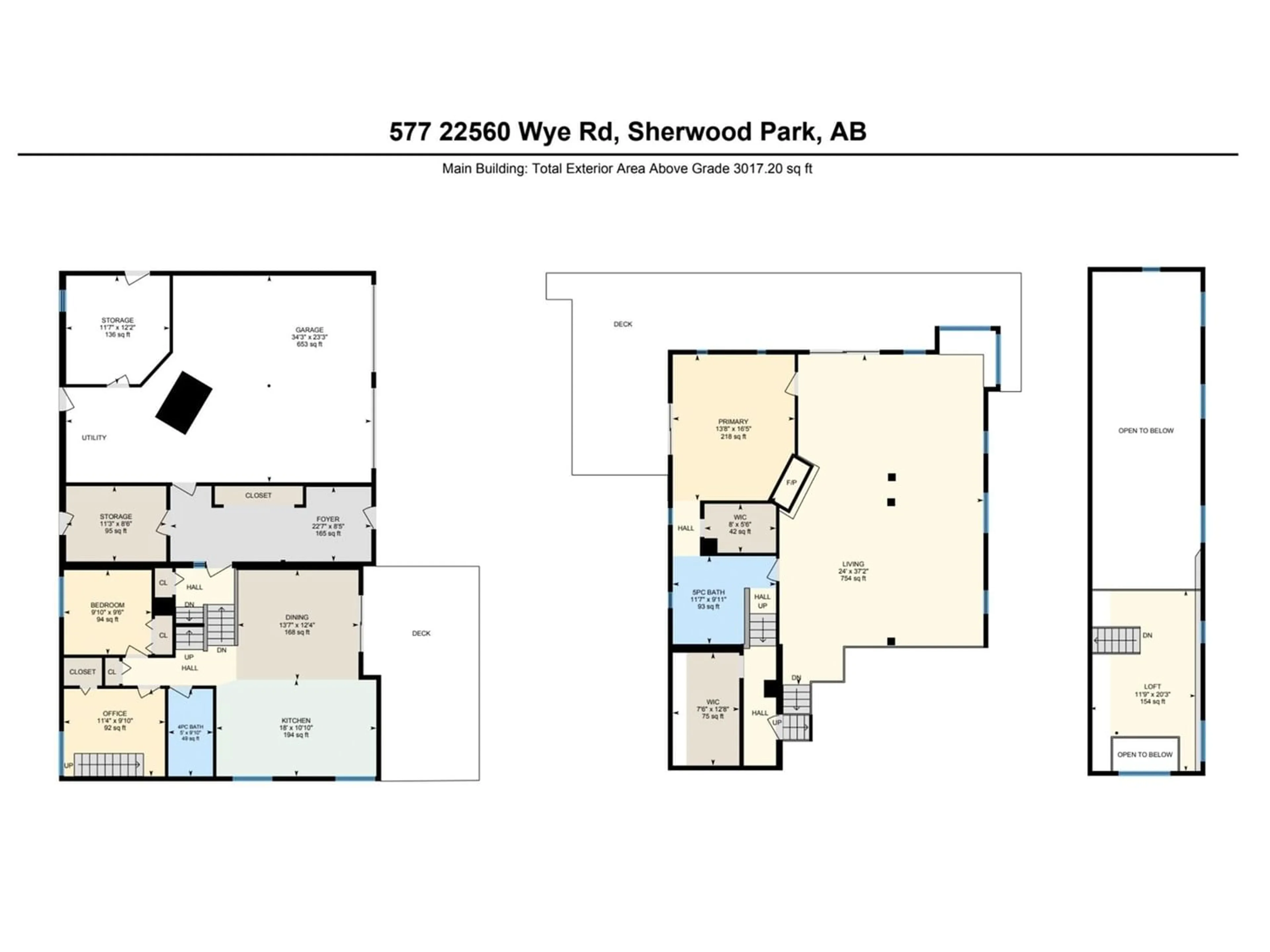 Floor plan for 577 22560 WYE RD, Rural Strathcona County Alberta T8A4T6