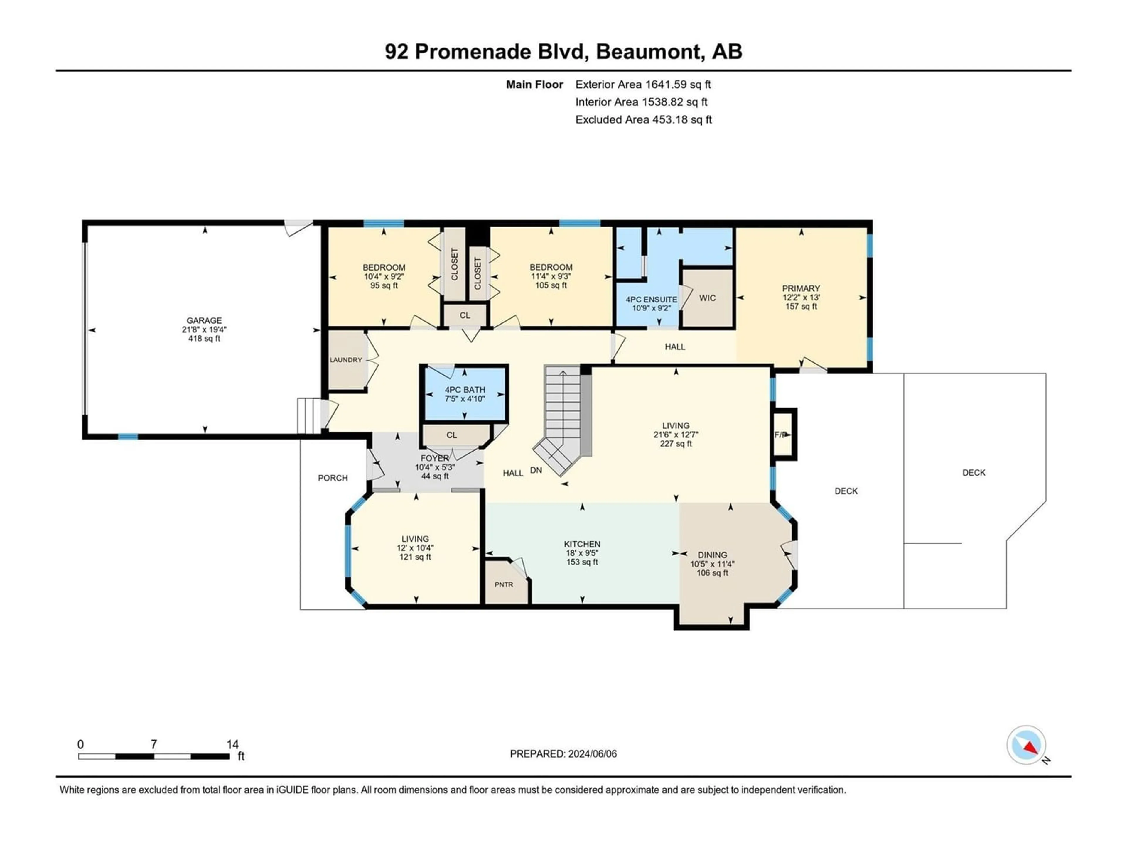 Floor plan for 92 Promenade BV, Beaumont Alberta T4X1R2