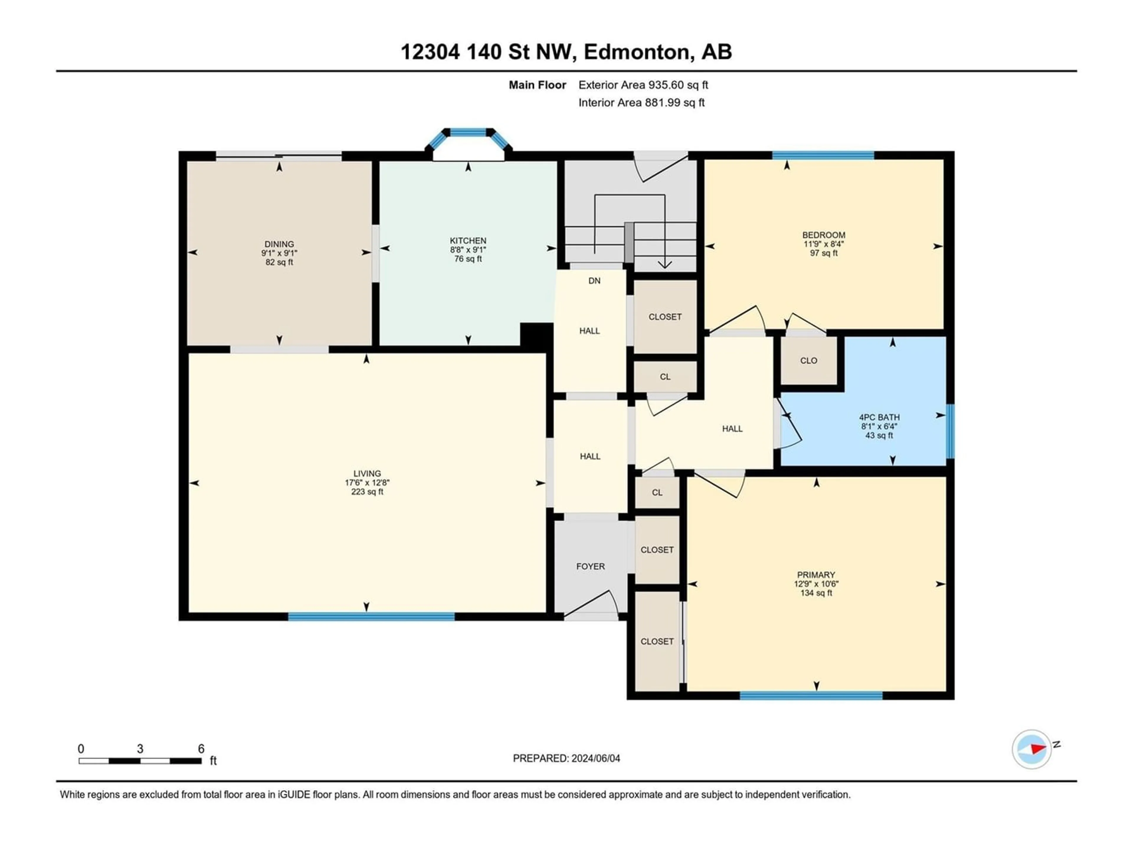 Floor plan for 12304 140 ST NW, Edmonton Alberta T5L2C8