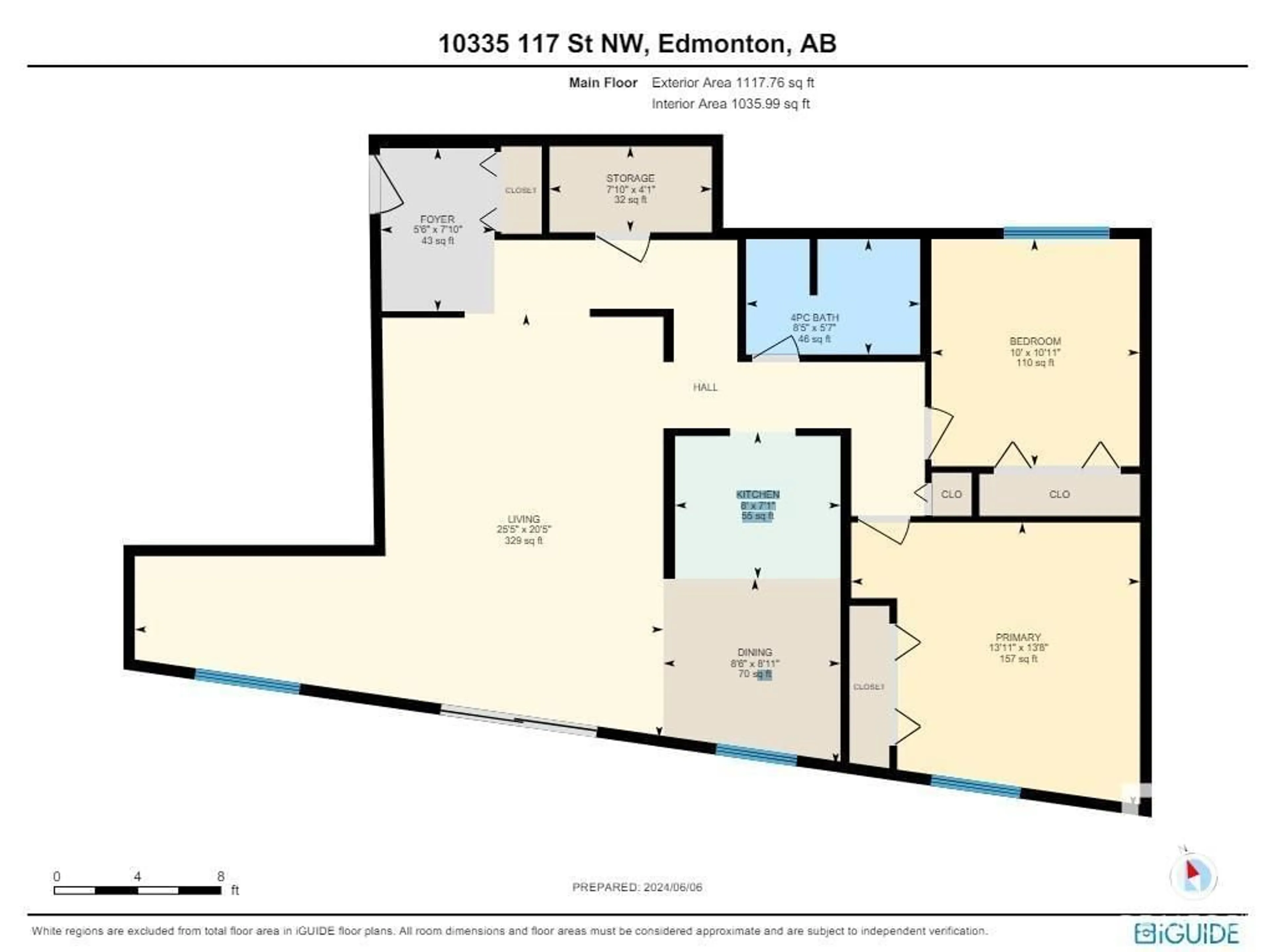 Floor plan for #301 10335 117 ST NW, Edmonton Alberta T5K1X9