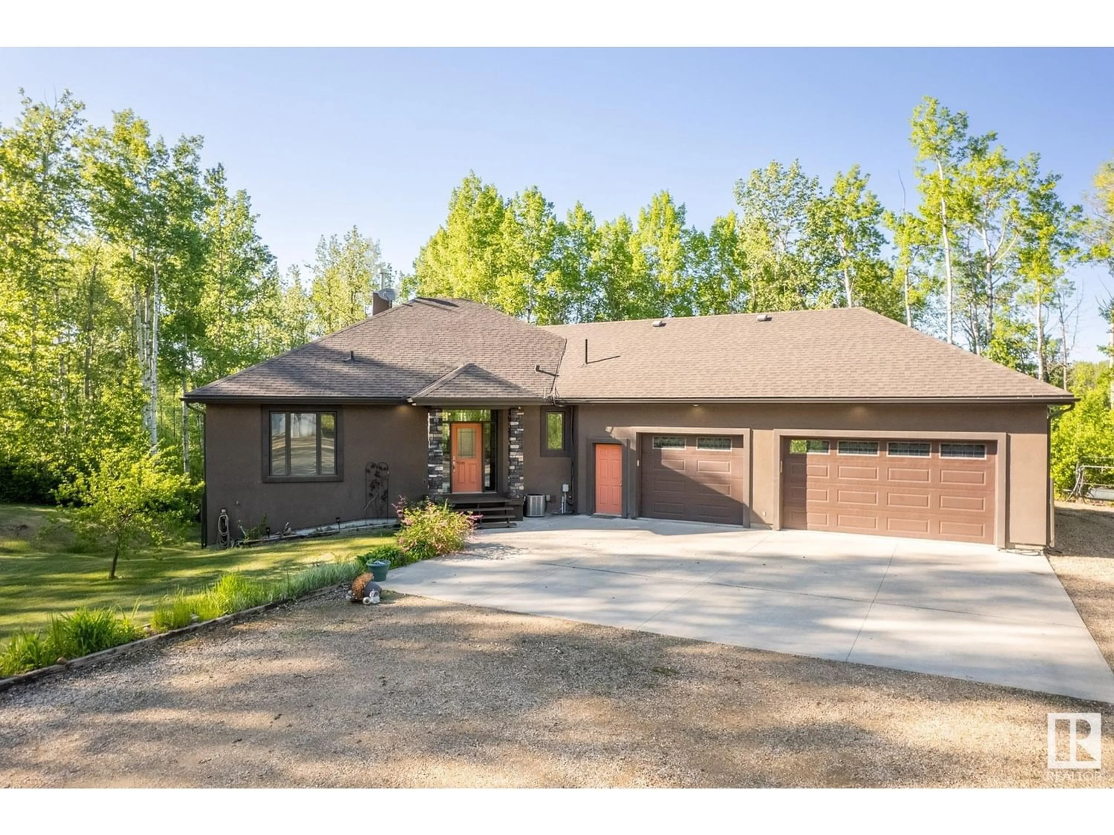 Home with brick exterior material, street for 107 54514 RGE RD 12, Rural Lac Ste. Anne County Alberta T0E1V2