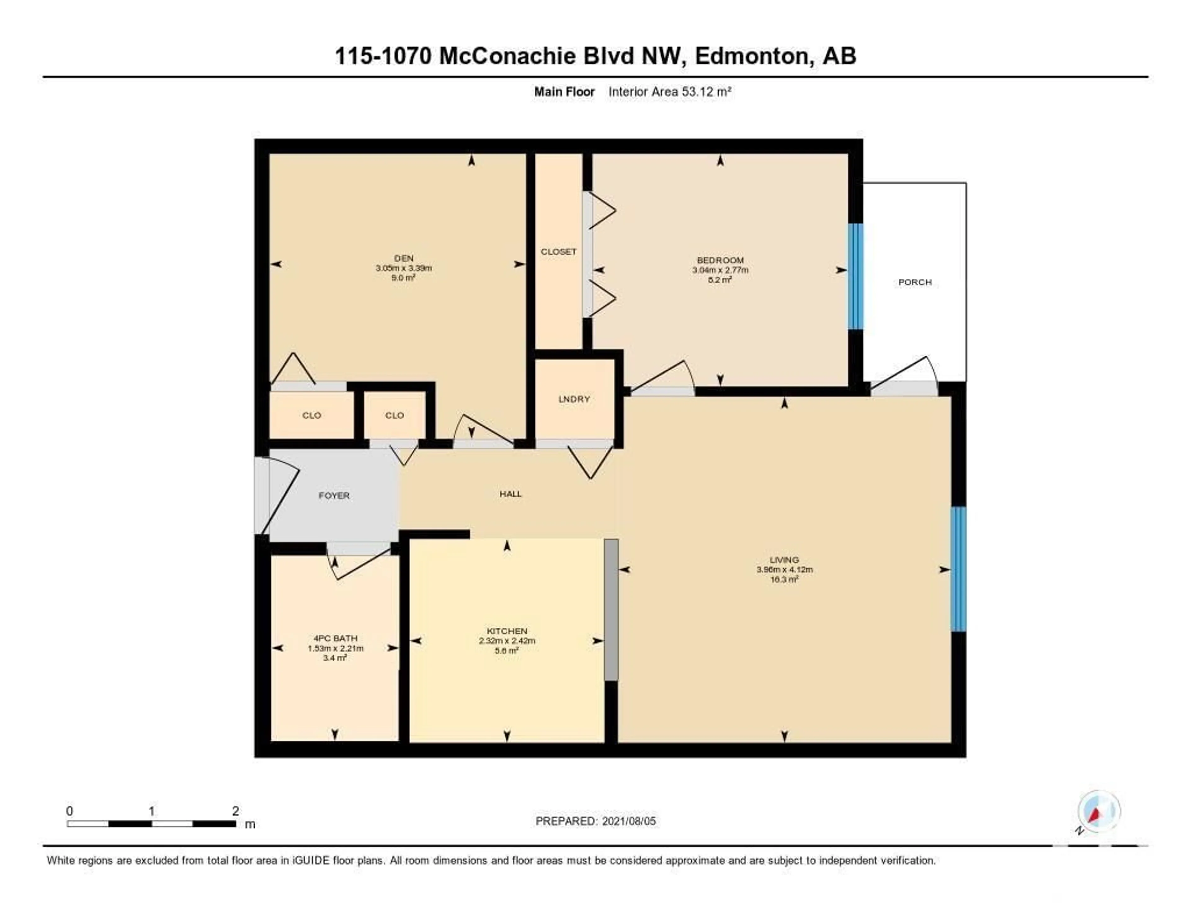 Floor plan for #115 1070 MCCONACHIE BV NW, Edmonton Alberta T5Y0X1