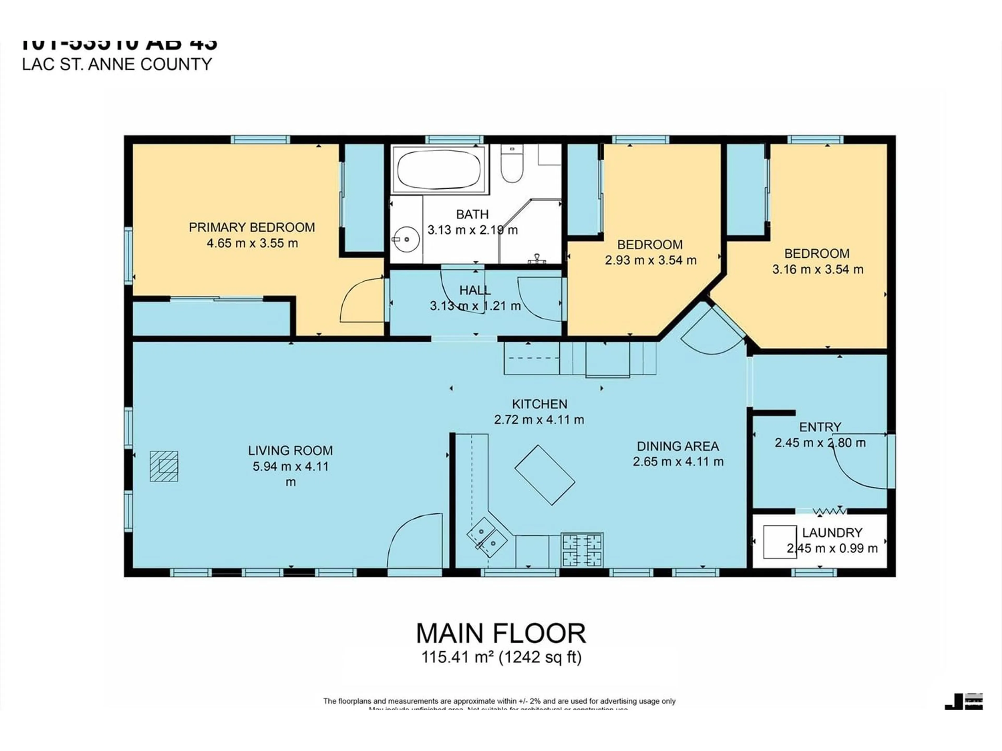Floor plan for 101 53510 HWY 43, Rural Lac Ste. Anne County Alberta T0E1V0