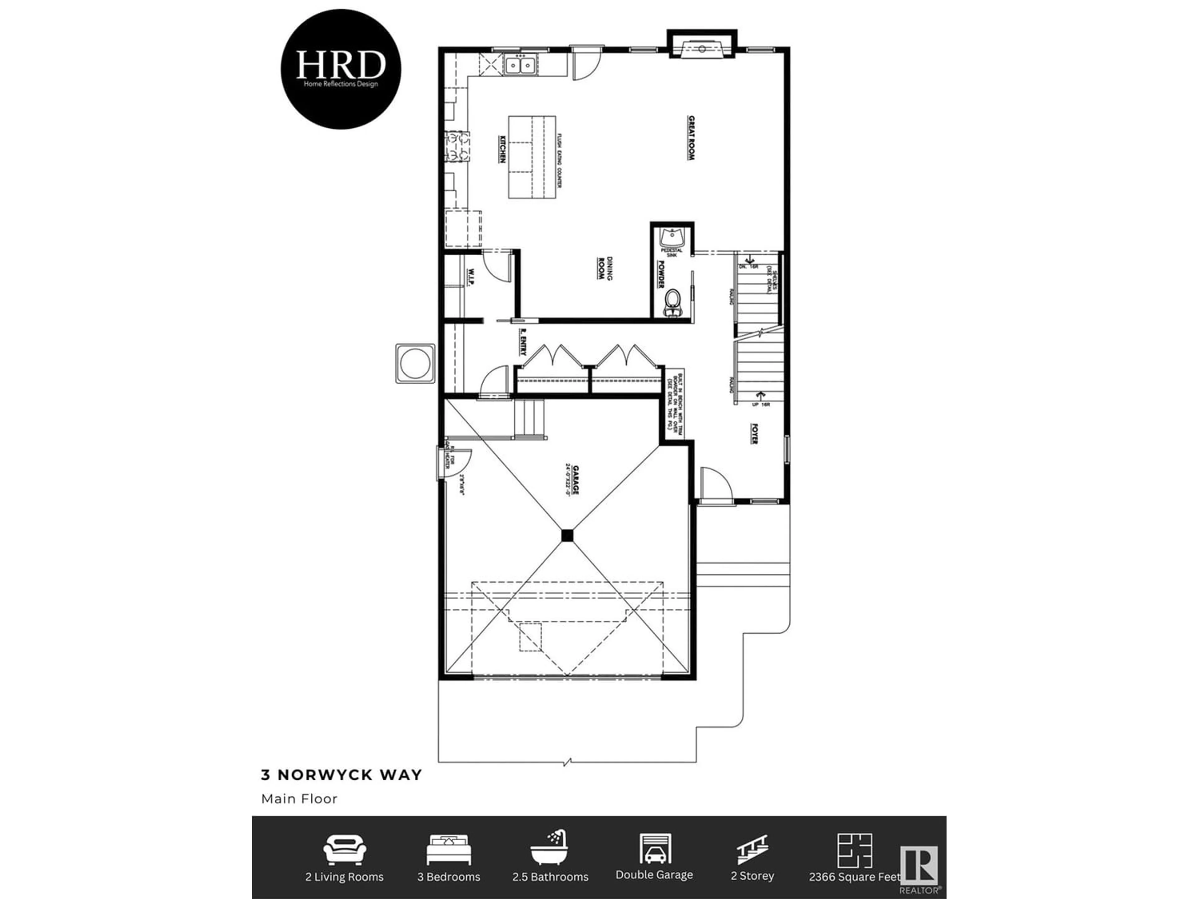 Floor plan for 3 Norwyck WY, Spruce Grove Alberta T7X3G5