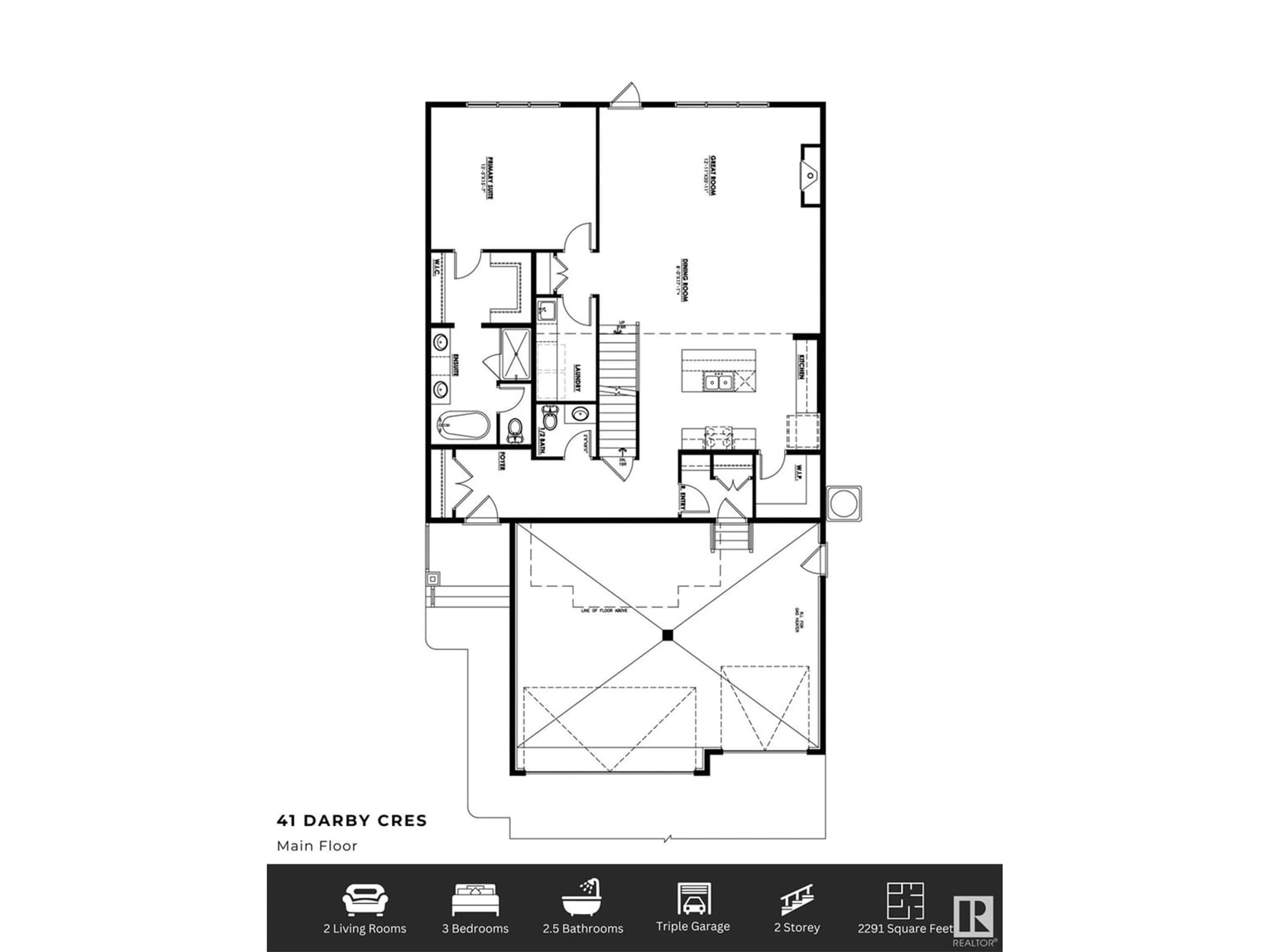 Floor plan for 41 DARBY CR, Spruce Grove Alberta T7X0W9