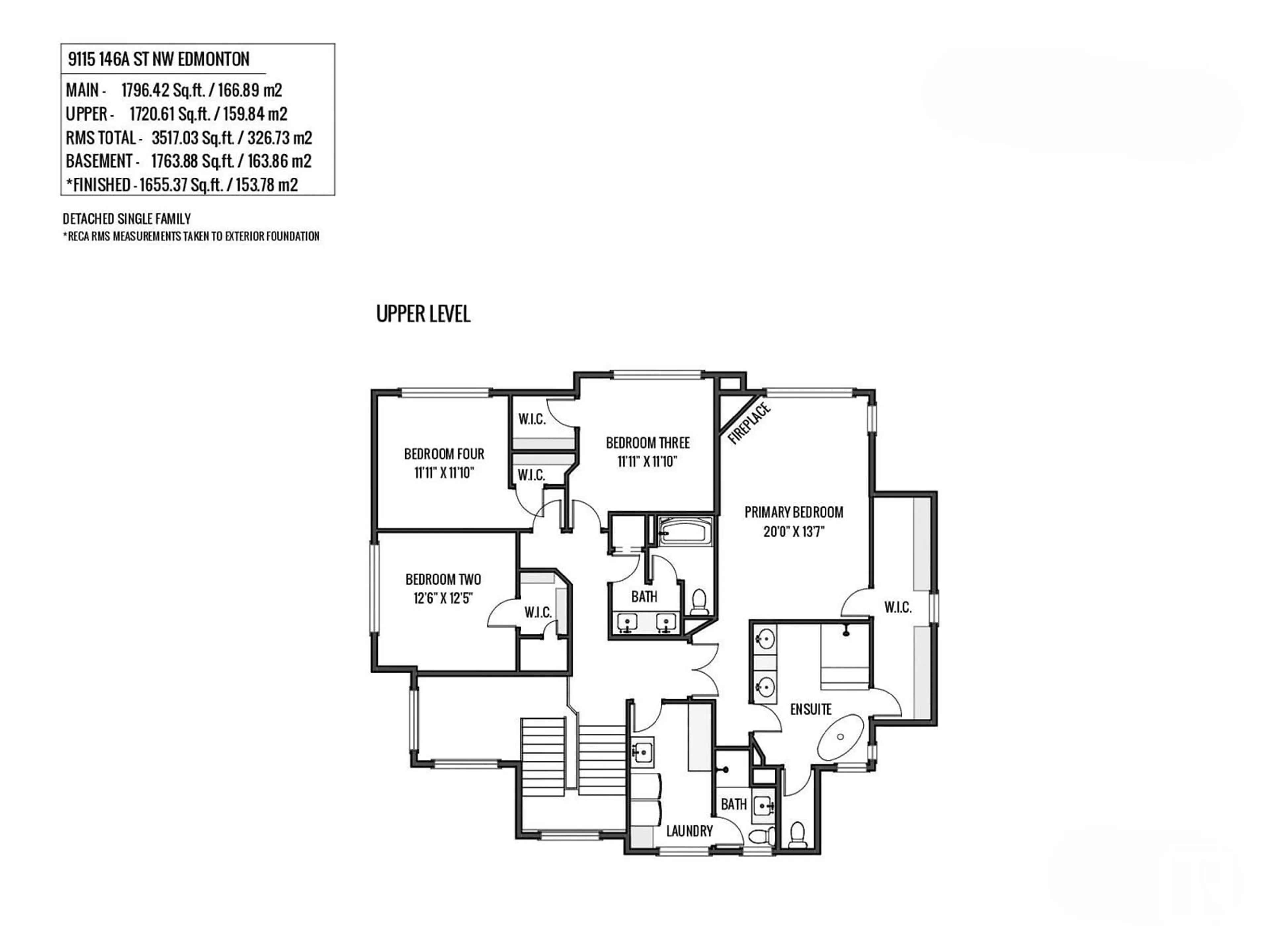 Floor plan for 9115 146A ST NW, Edmonton Alberta T5R0X3