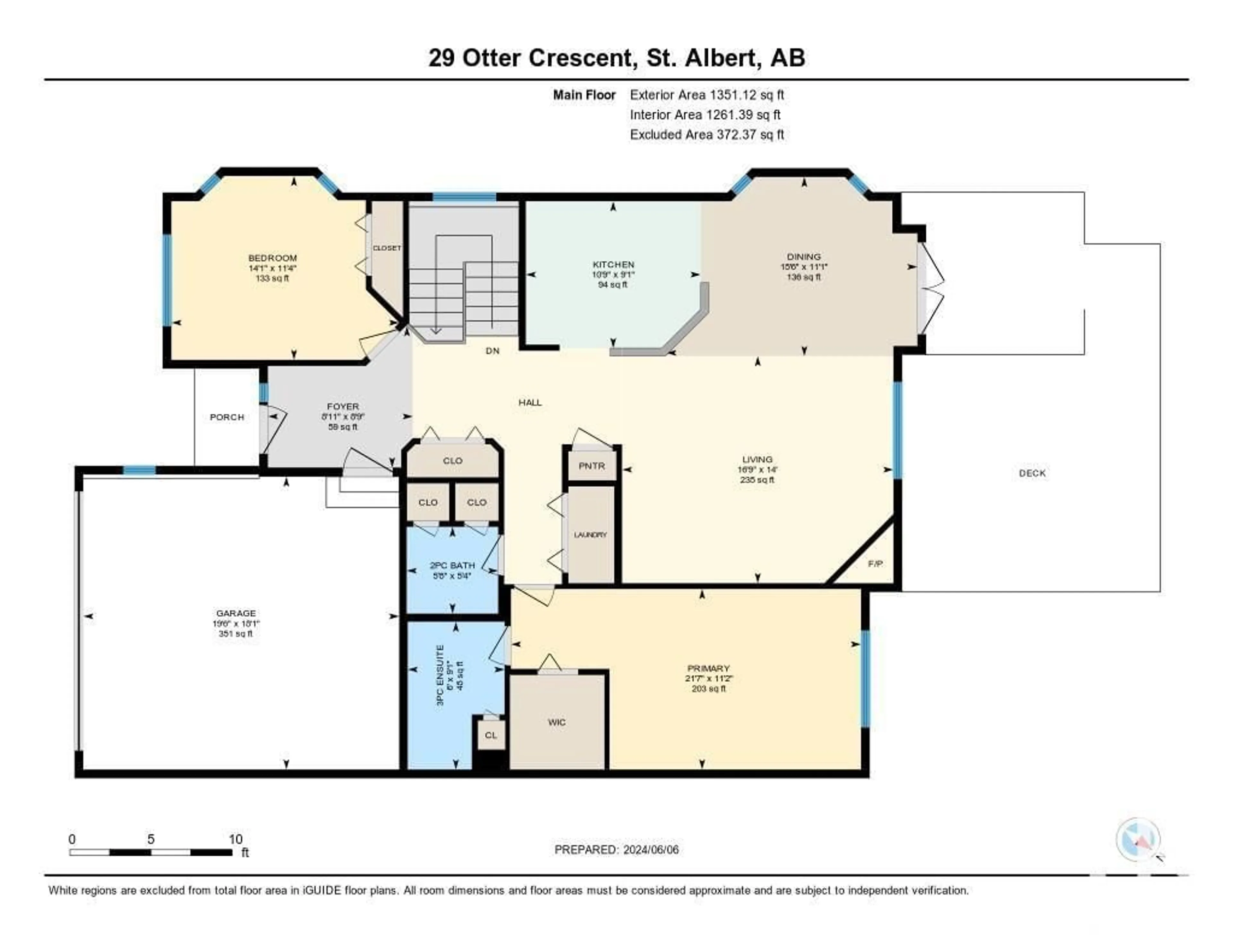 Floor plan for 29 Otter CR, St. Albert Alberta T8N6N6