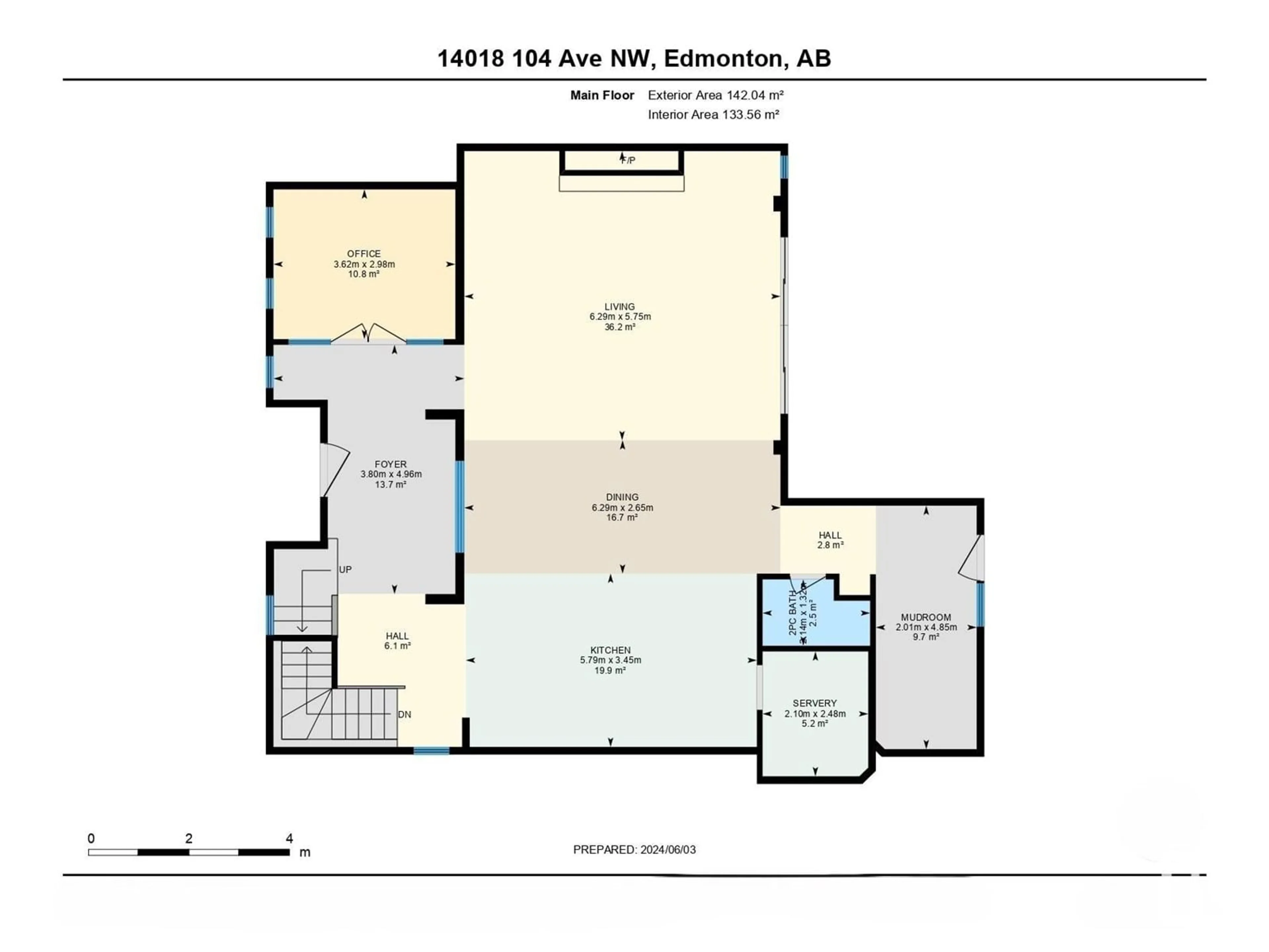 Floor plan for 14018 104 AV NW, Edmonton Alberta T5N0W6