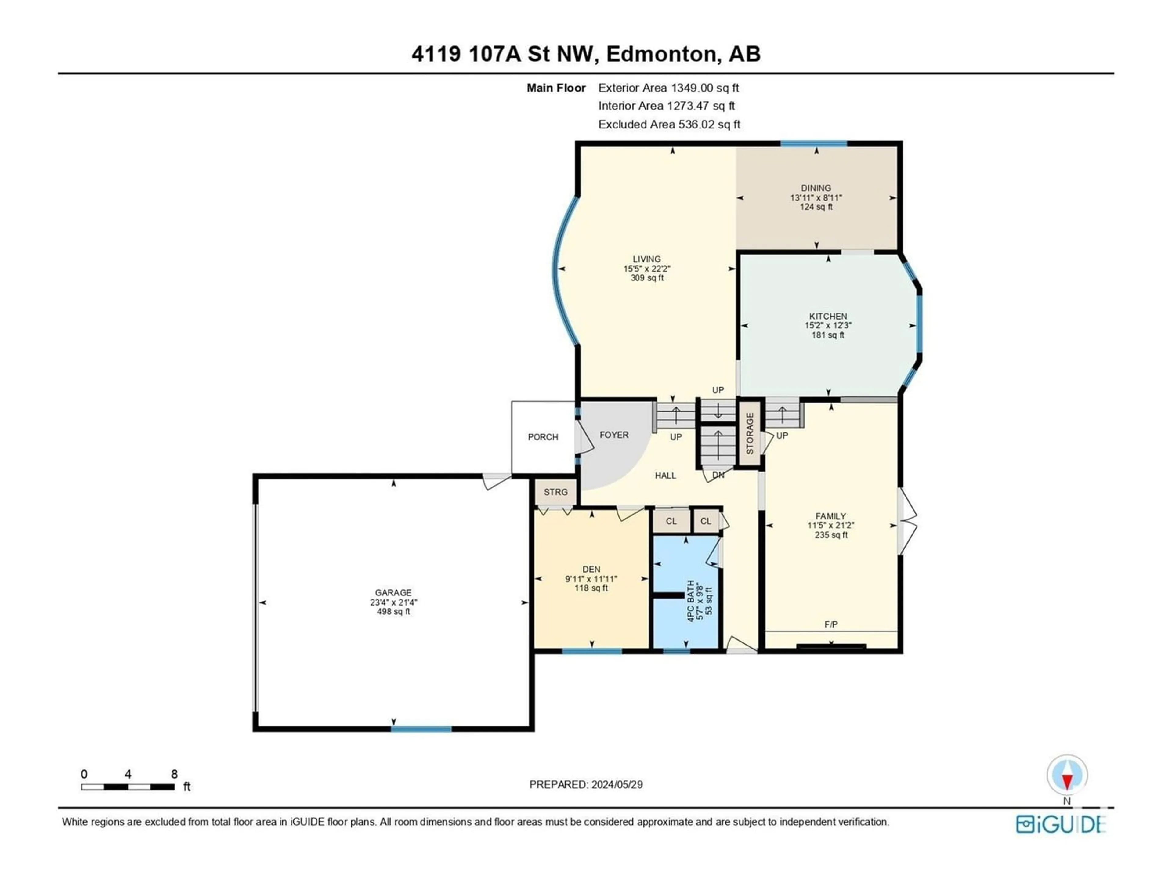 Floor plan for 4119 107A ST NW, Edmonton Alberta T6B1B1