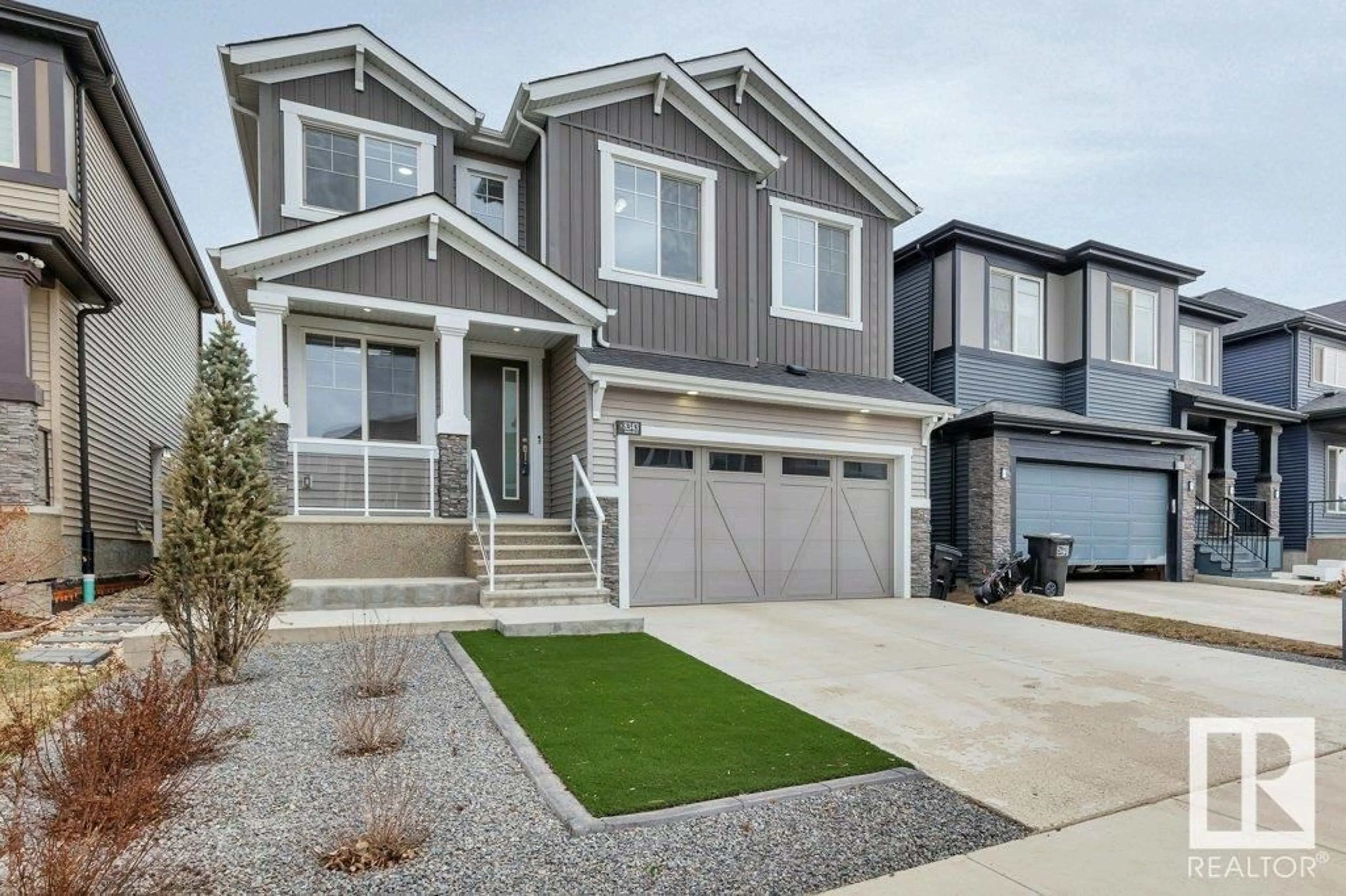 Home with vinyl exterior material for 8343 MAYDAY LI SW, Edmonton Alberta T6X2L1