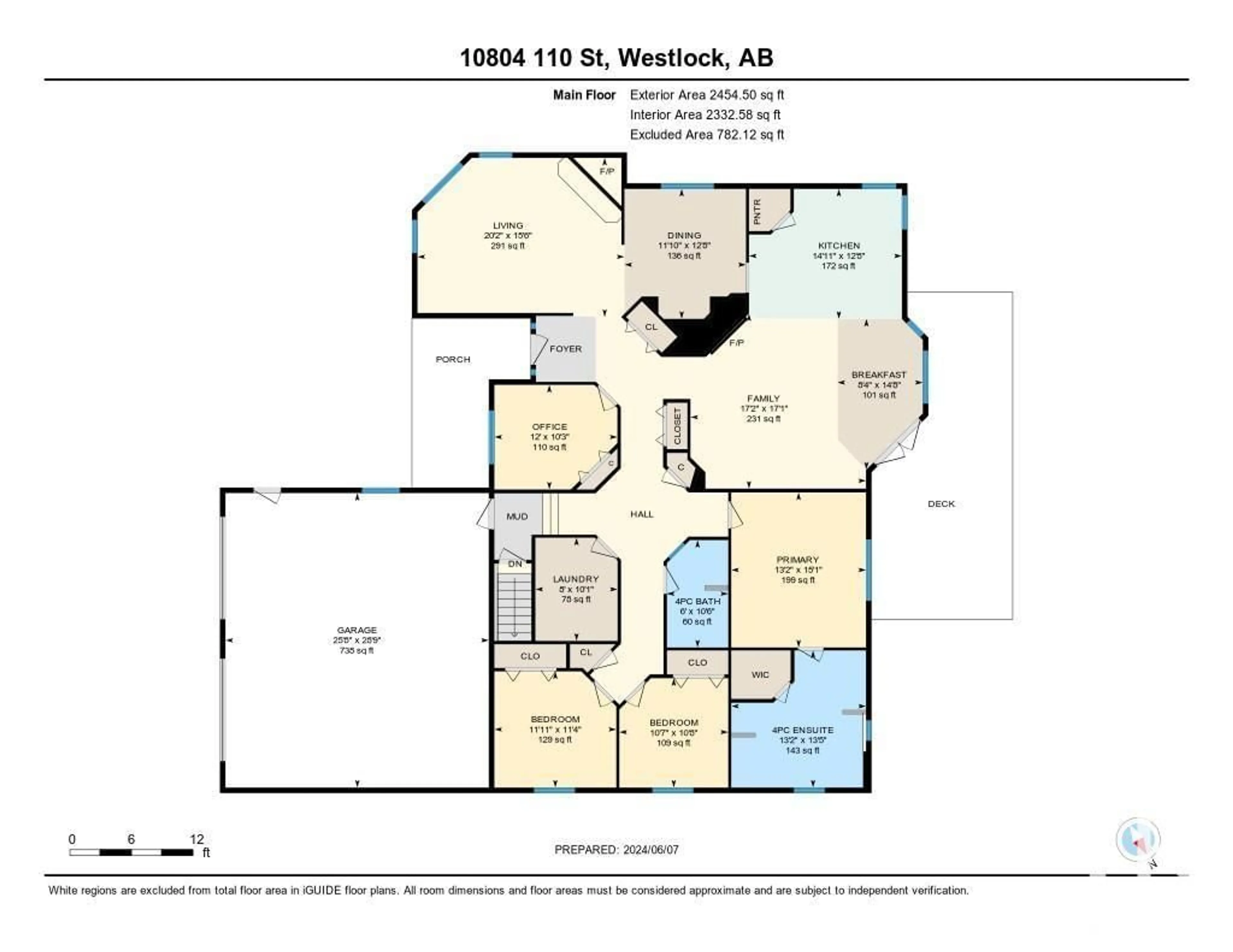 Floor plan for 10804 110 ST, Westlock Alberta T7P1A5