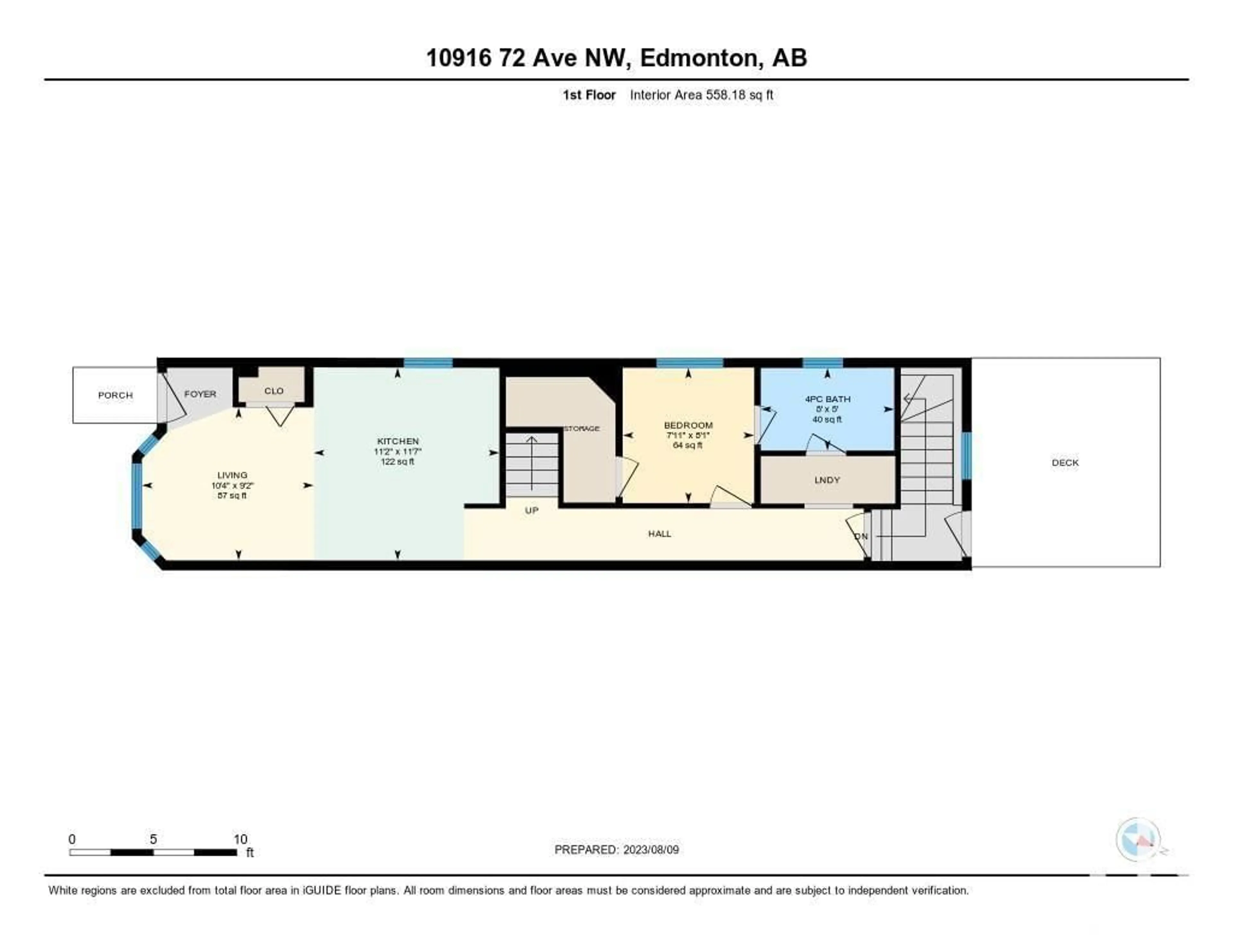 Floor plan for 10916 72 AV NW, Edmonton Alberta T6G0A9