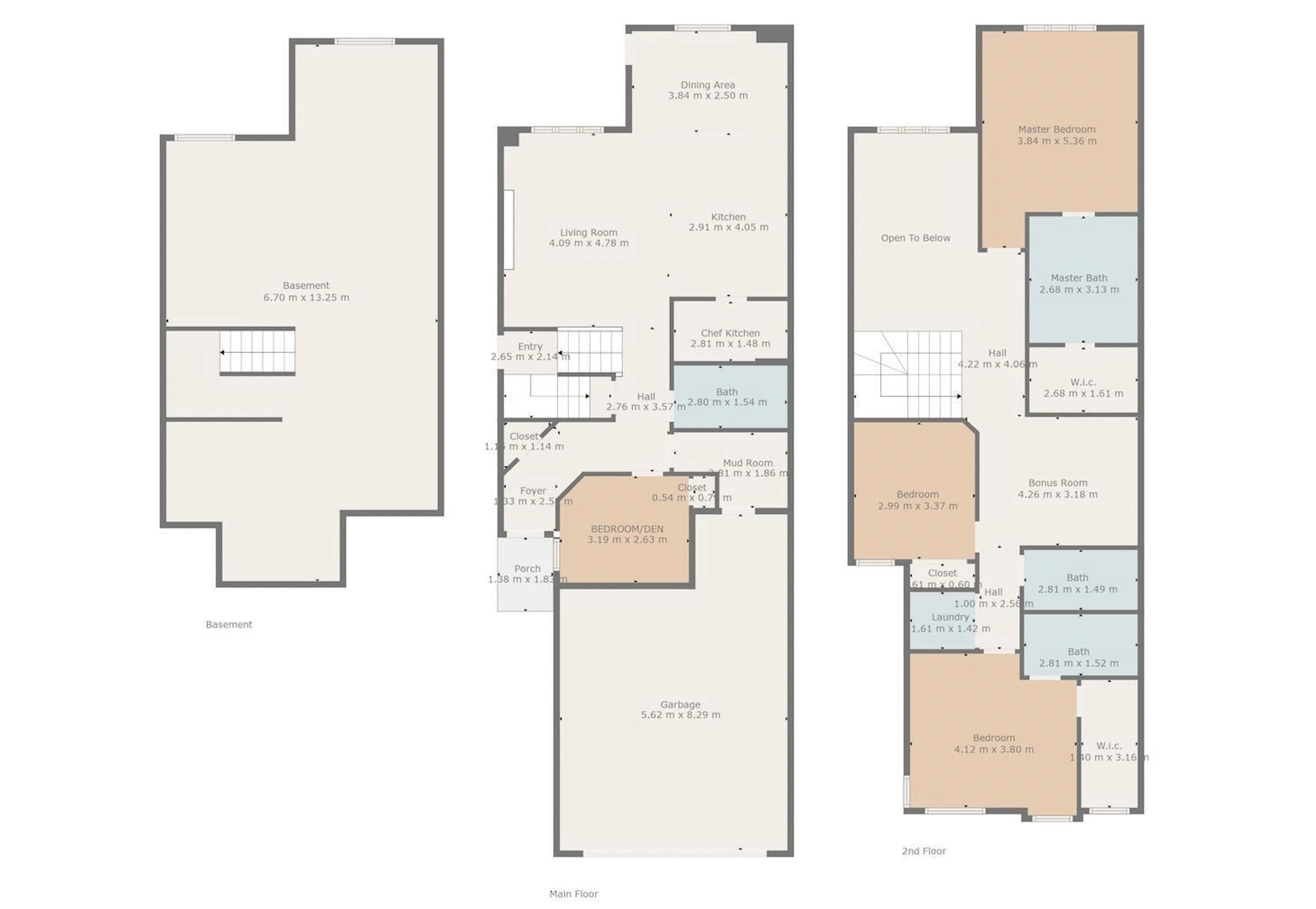 Floor plan for 16911 47 ST NW, Edmonton Alberta T5Y4J5