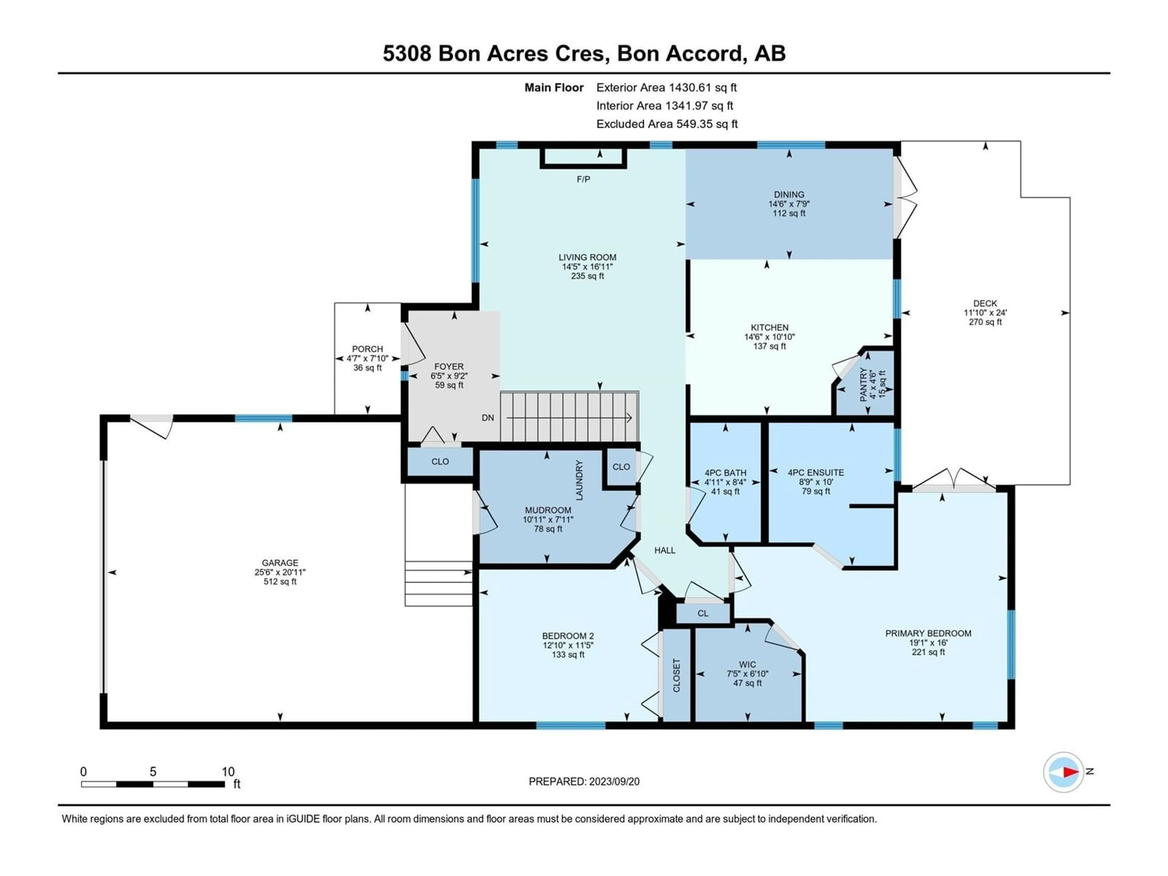 Floor plan for 5308 Bon Acres CR, Bon Accord Alberta T0A0K0