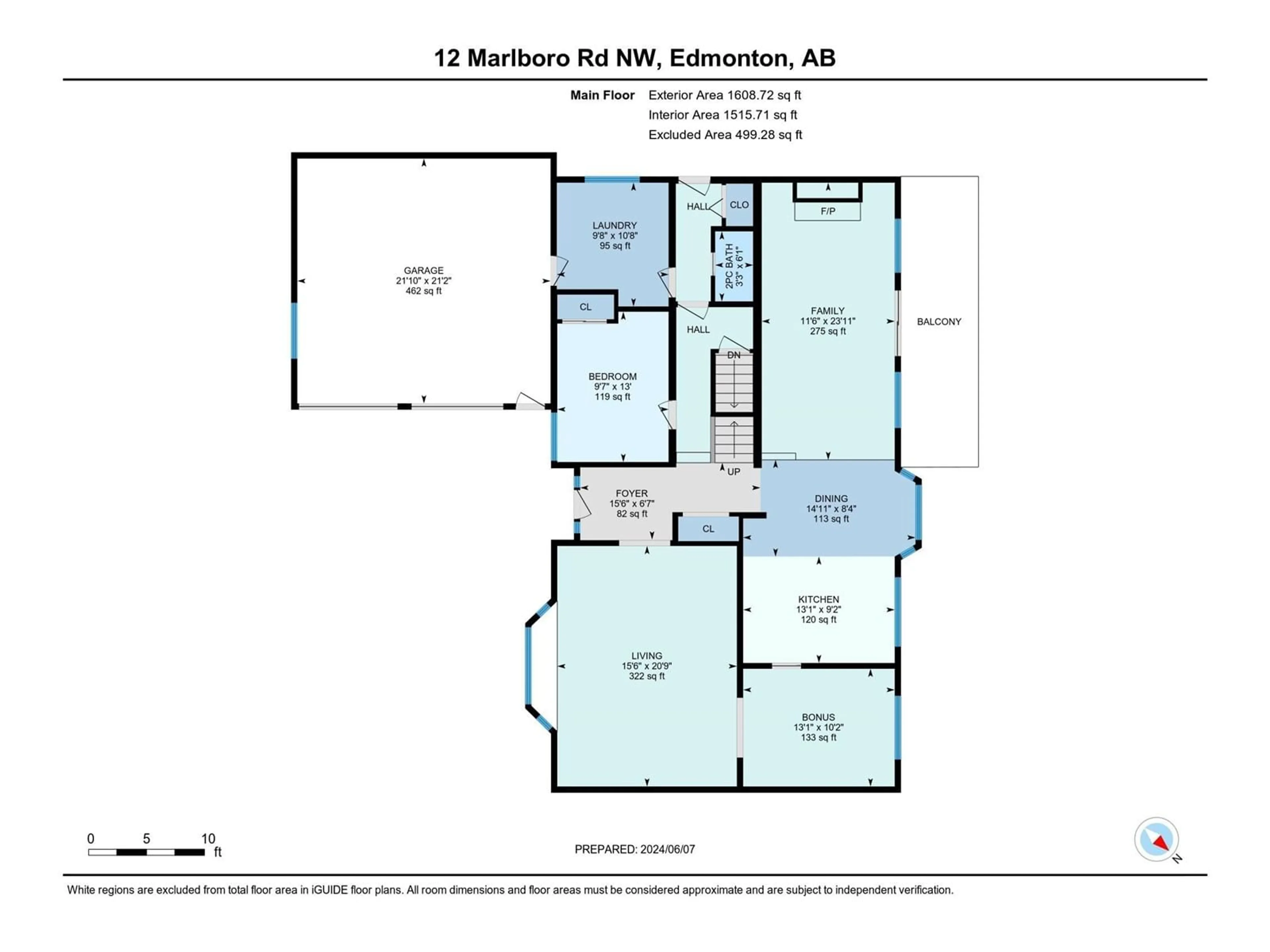Floor plan for 12 MARLBORO RD NW, Edmonton Alberta T6J2C3