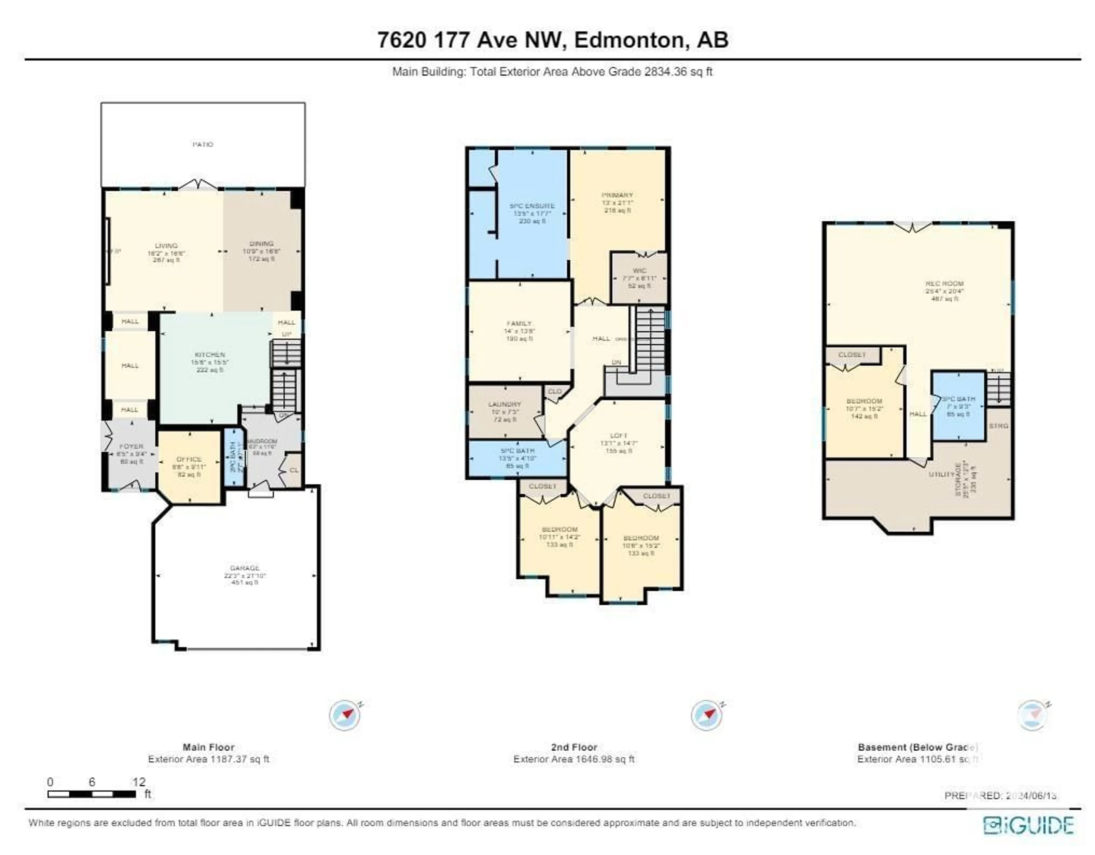 Floor plan for 7620 177 AV NW, Edmonton Alberta T5Z0N3