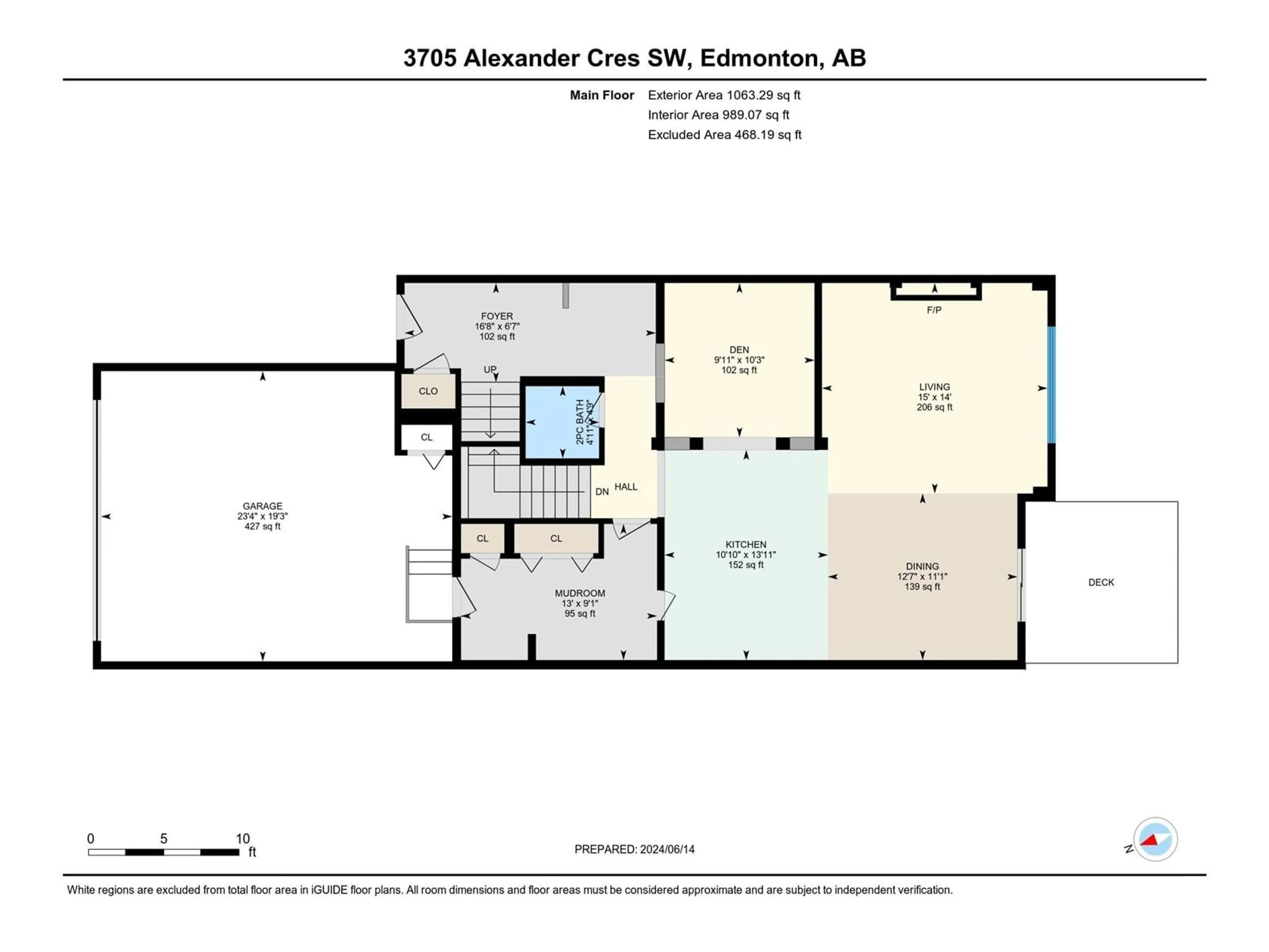 Floor plan for 3705 ALEXANDER CR SW, Edmonton Alberta T6W0W7