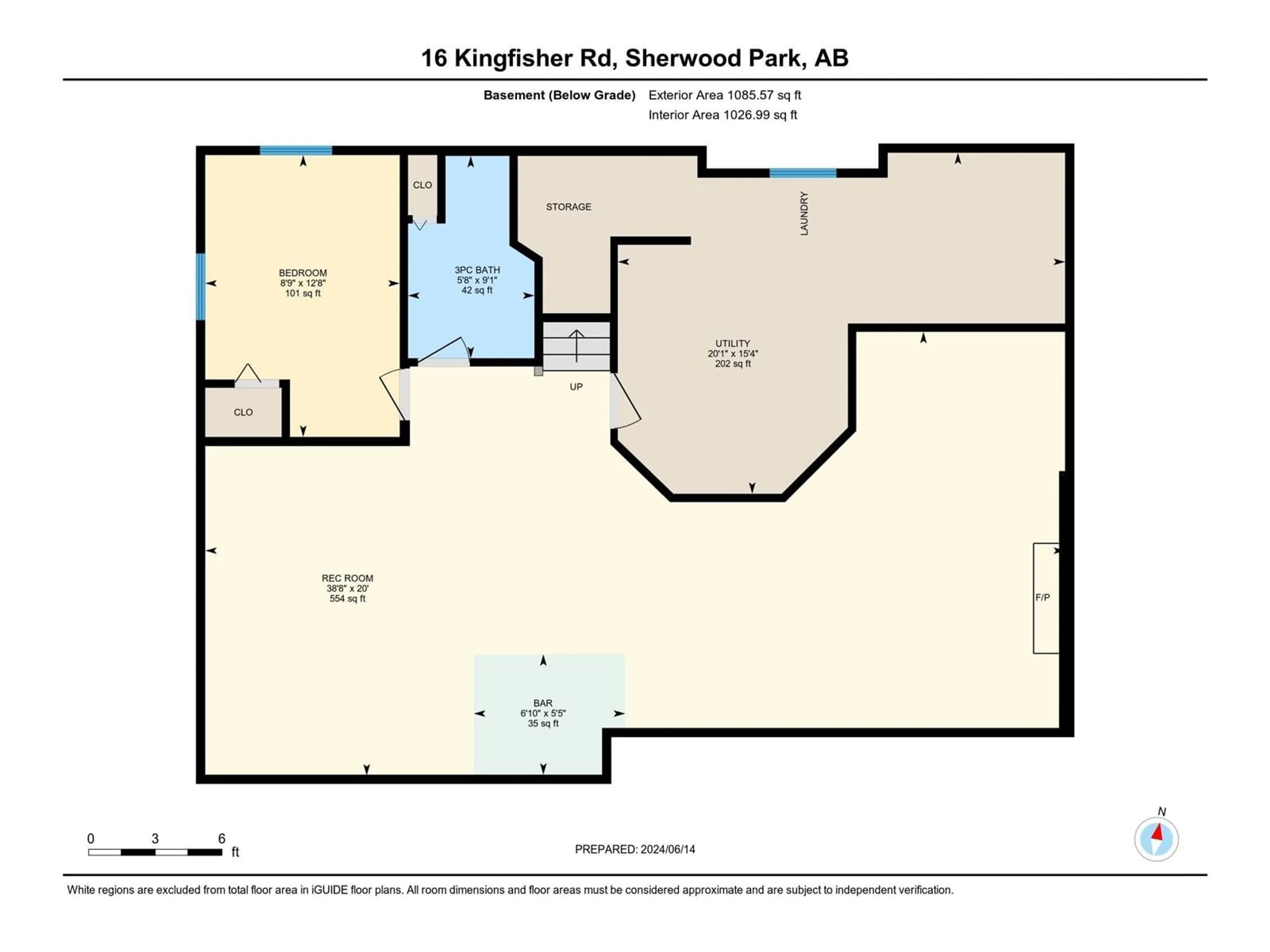 Floor plan for 16 KINGFISHER RD, Sherwood Park Alberta T8A3M2