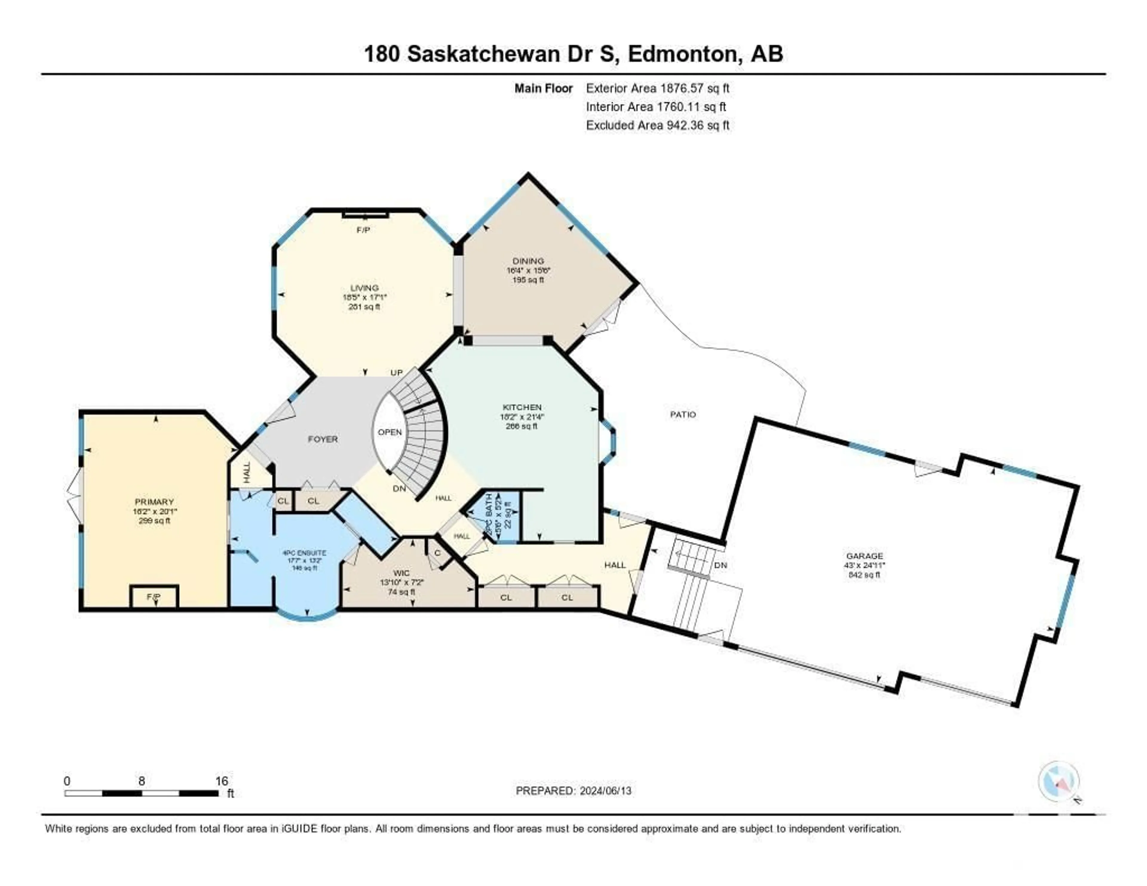 Floor plan for 180 SASKATCHEWAN DR S NW, Edmonton Alberta T6G2W6