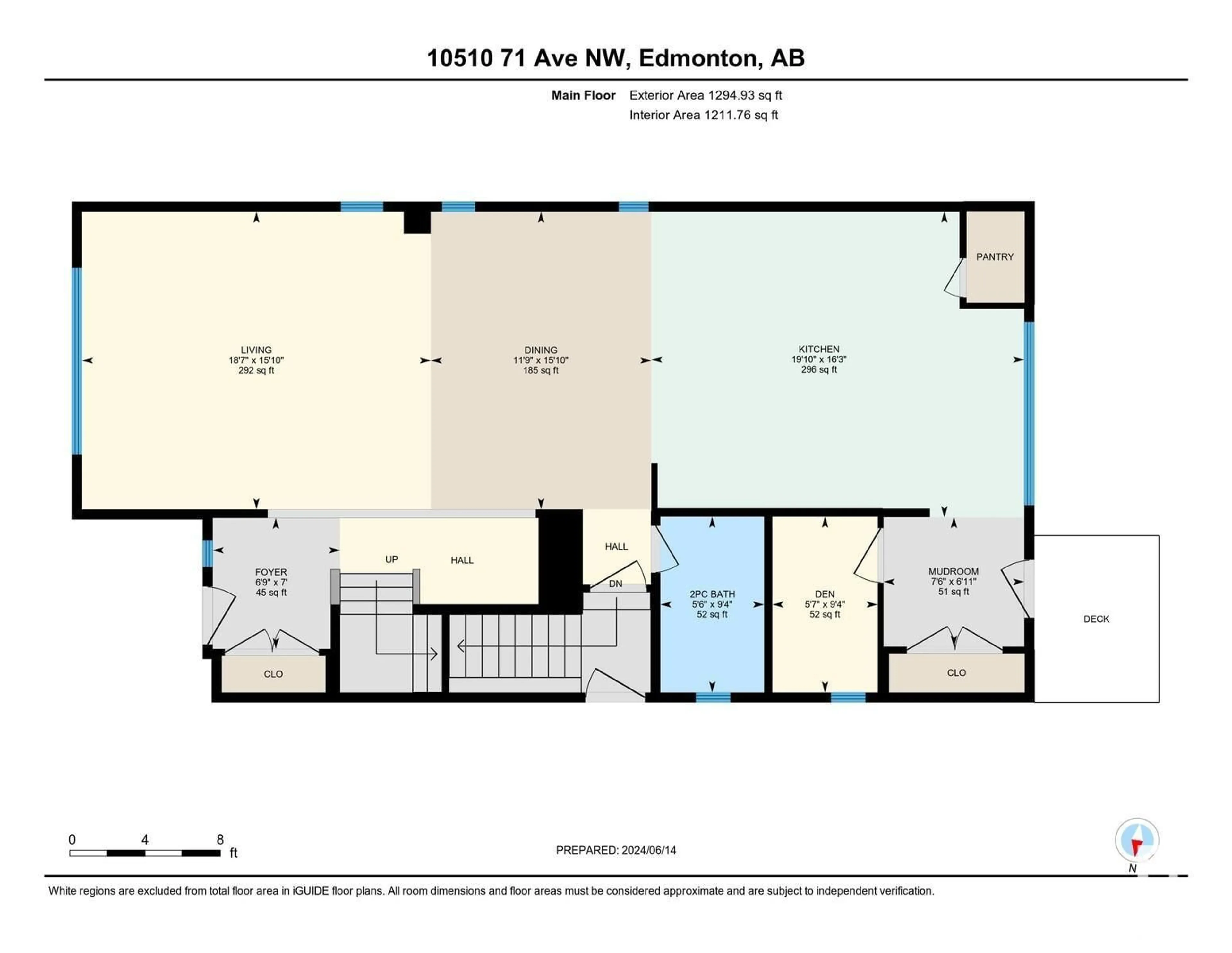 Floor plan for 10510 71 AV NW, Edmonton Alberta T6E0X1