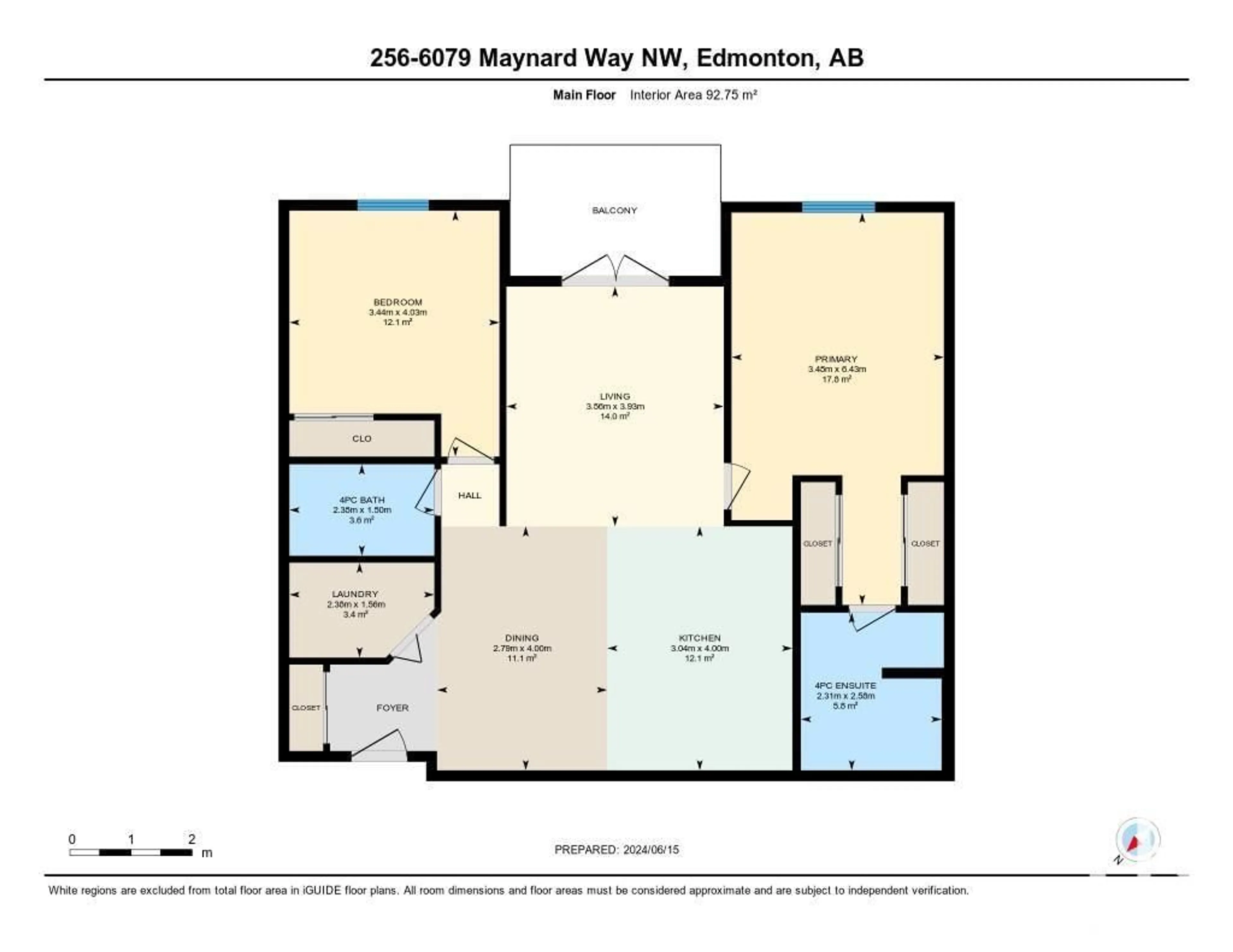 Floor plan for #256 6079 MAYNARD WY NW, Edmonton Alberta T6R0S4