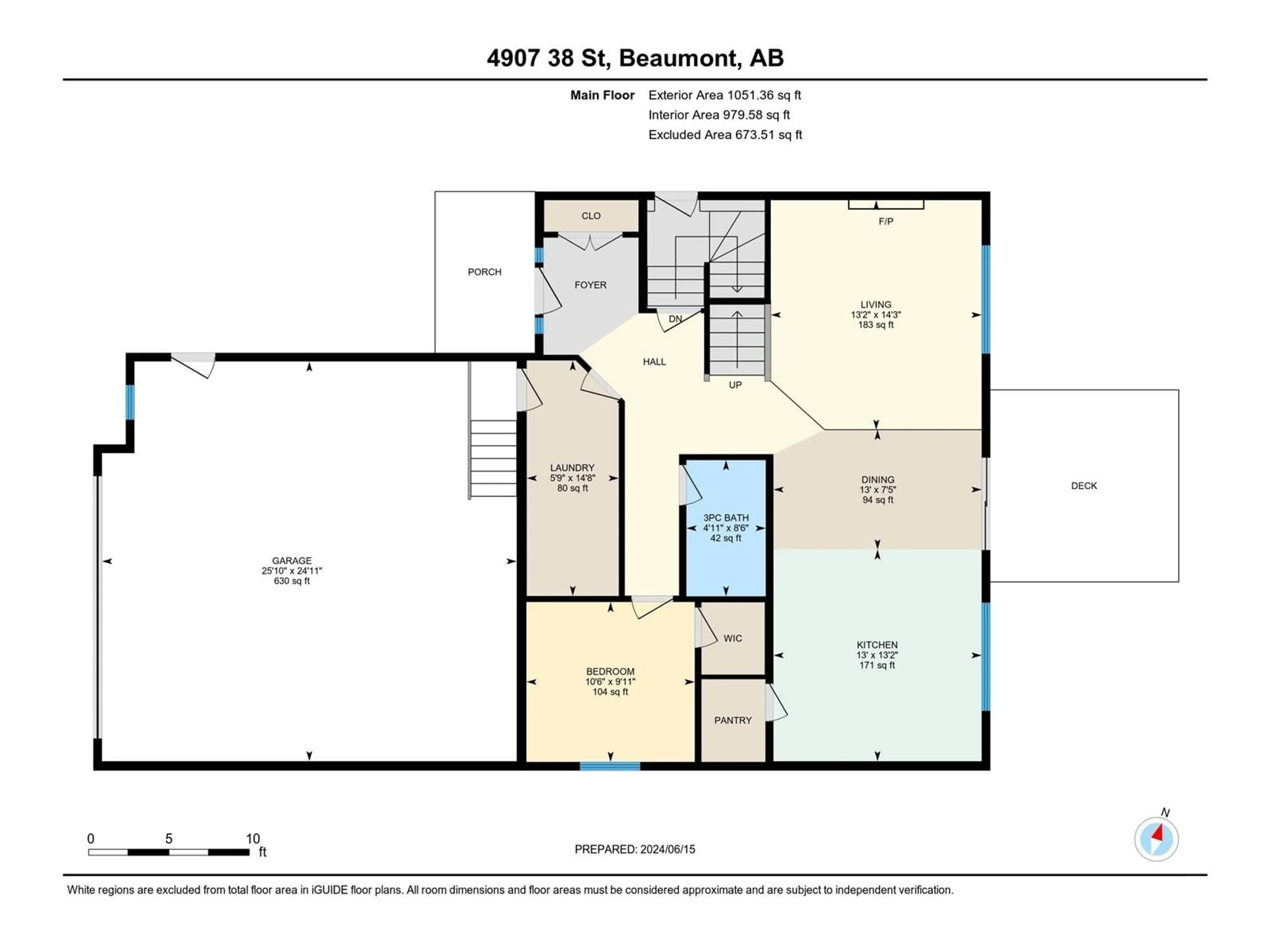 Floor plan for 4907 38 ST, Beaumont Alberta T4X2B6
