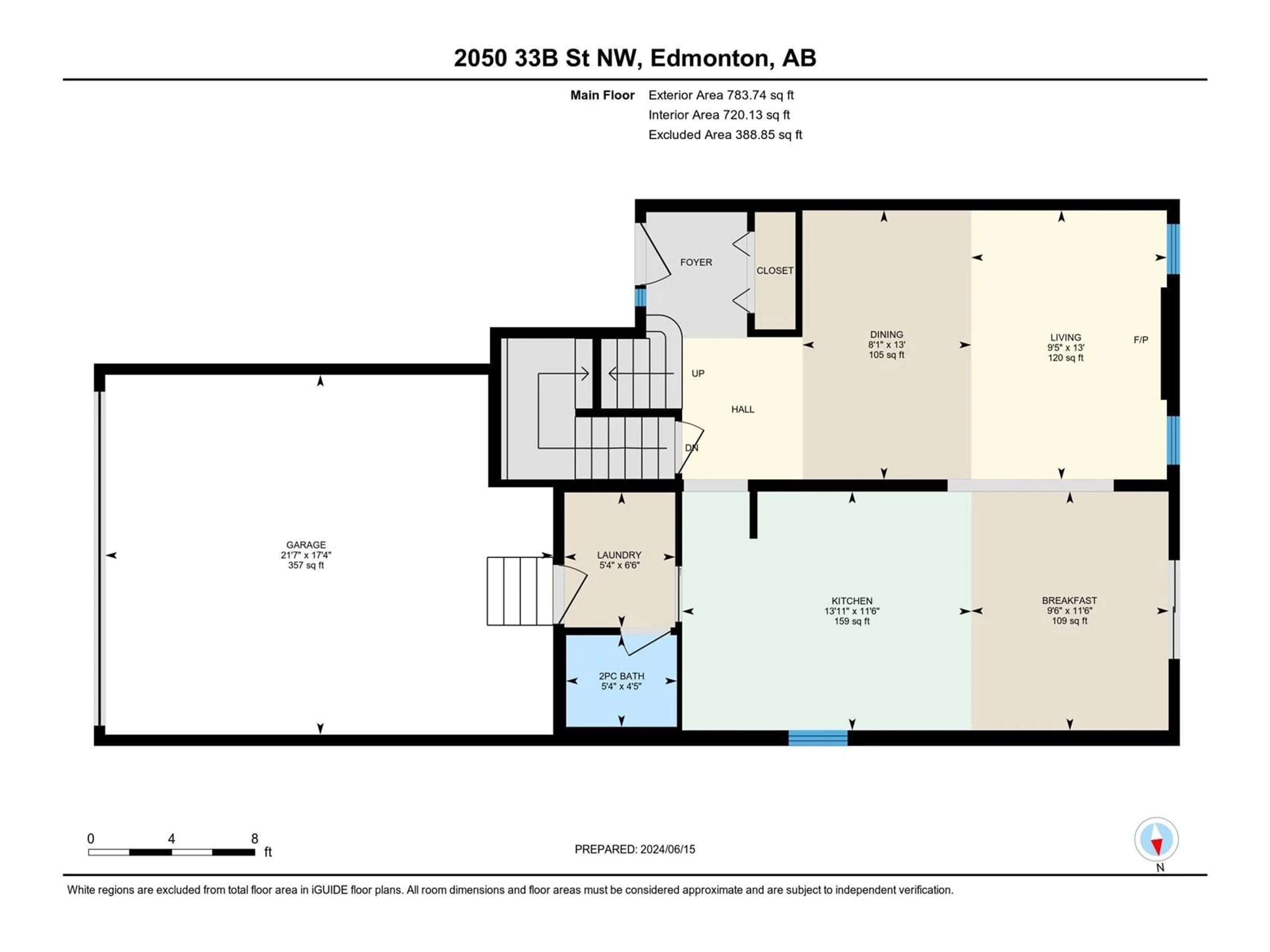 Floor plan for 2050 33B ST NW, Edmonton Alberta T6T0L2