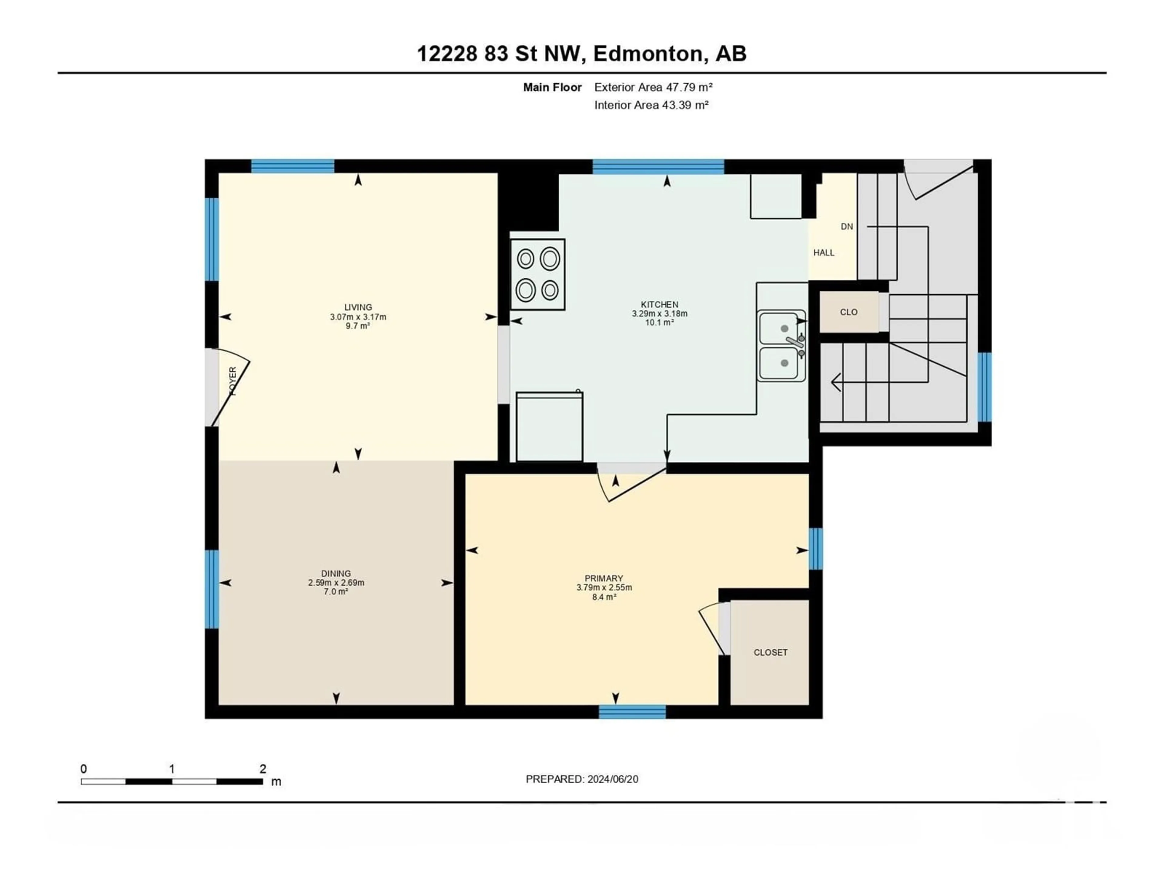 Floor plan for 12228 83 ST NW, Edmonton Alberta T5B3A2