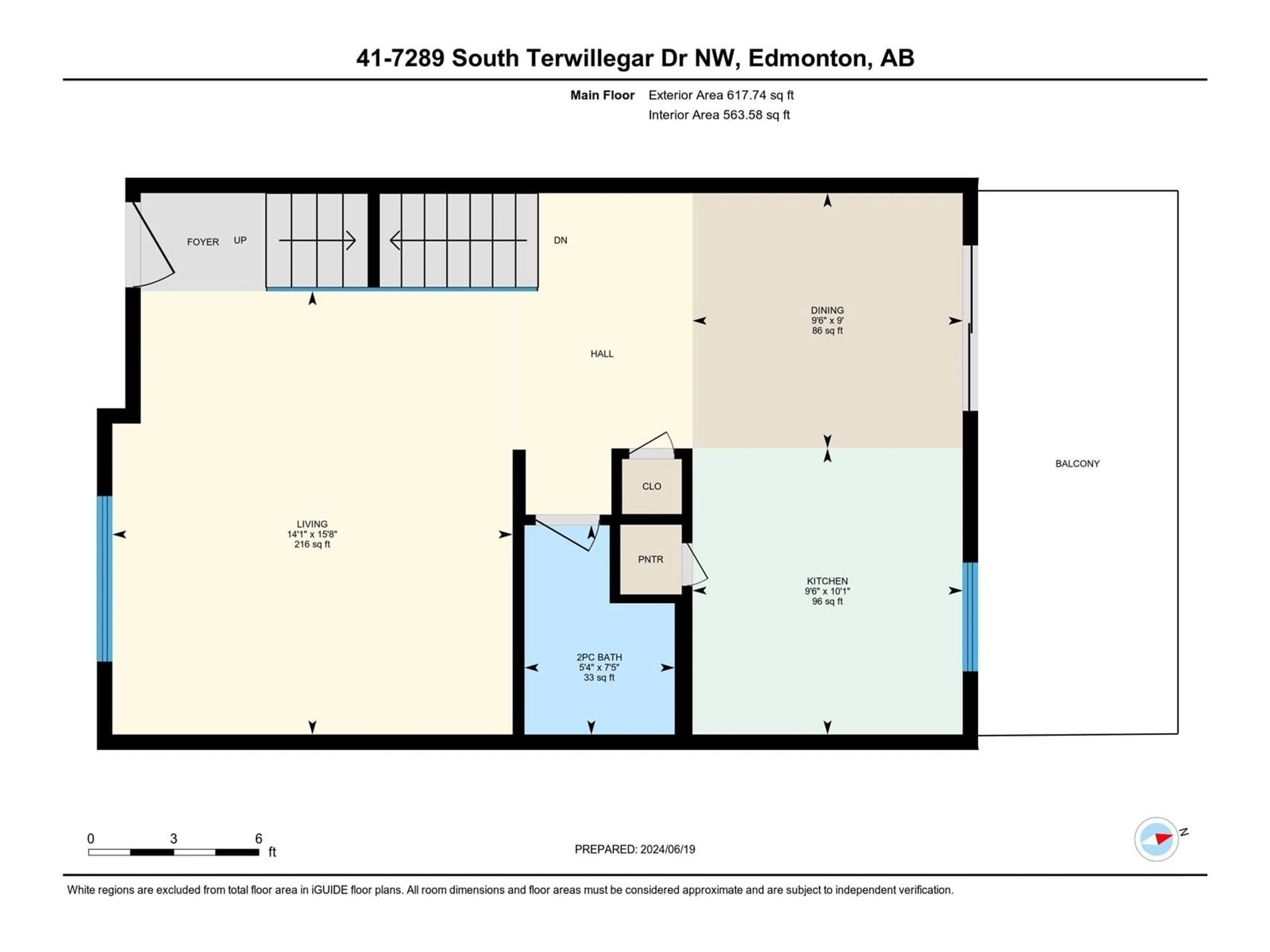 Floor plan for #41 7289 SOUTH TERWILLEGAR DR NW, Edmonton Alberta T6R0N5