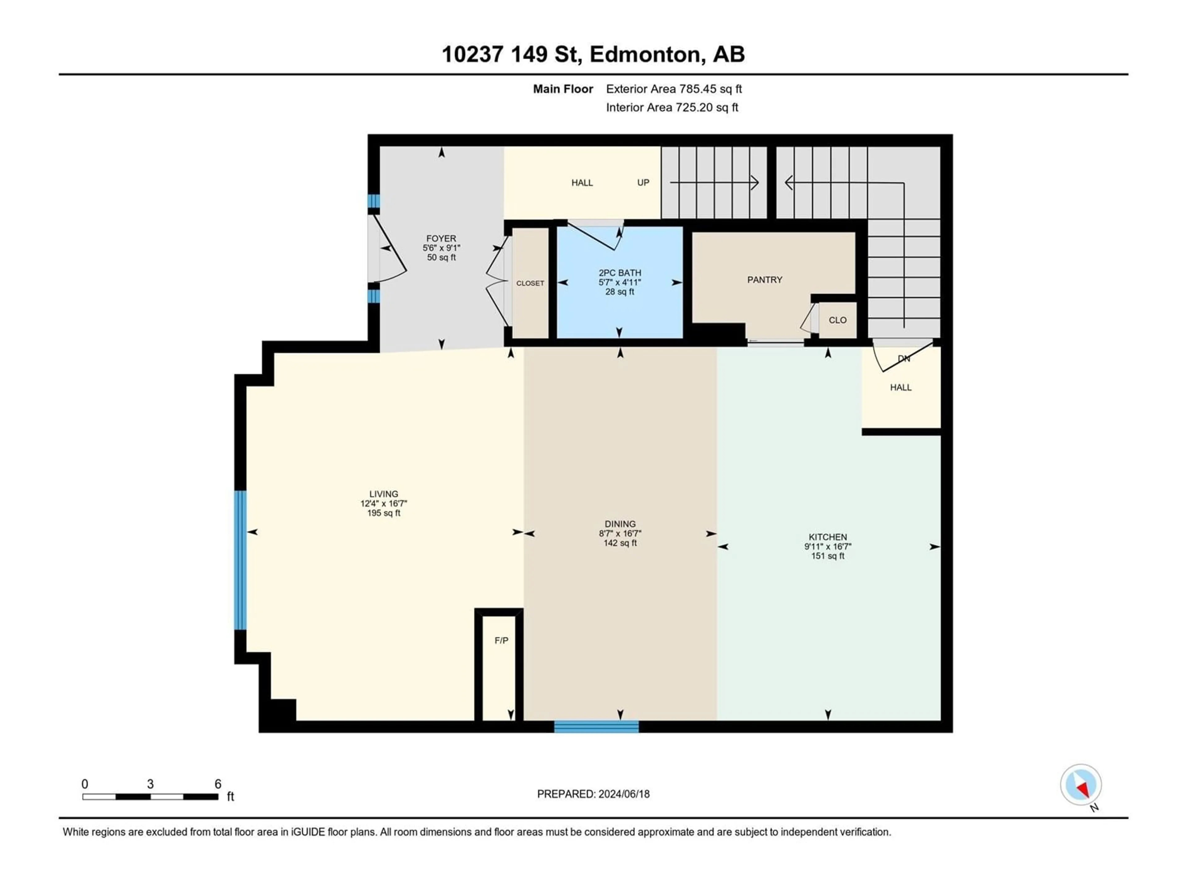 Floor plan for #3 10237 149 ST NW, Edmonton Alberta T5P1L2