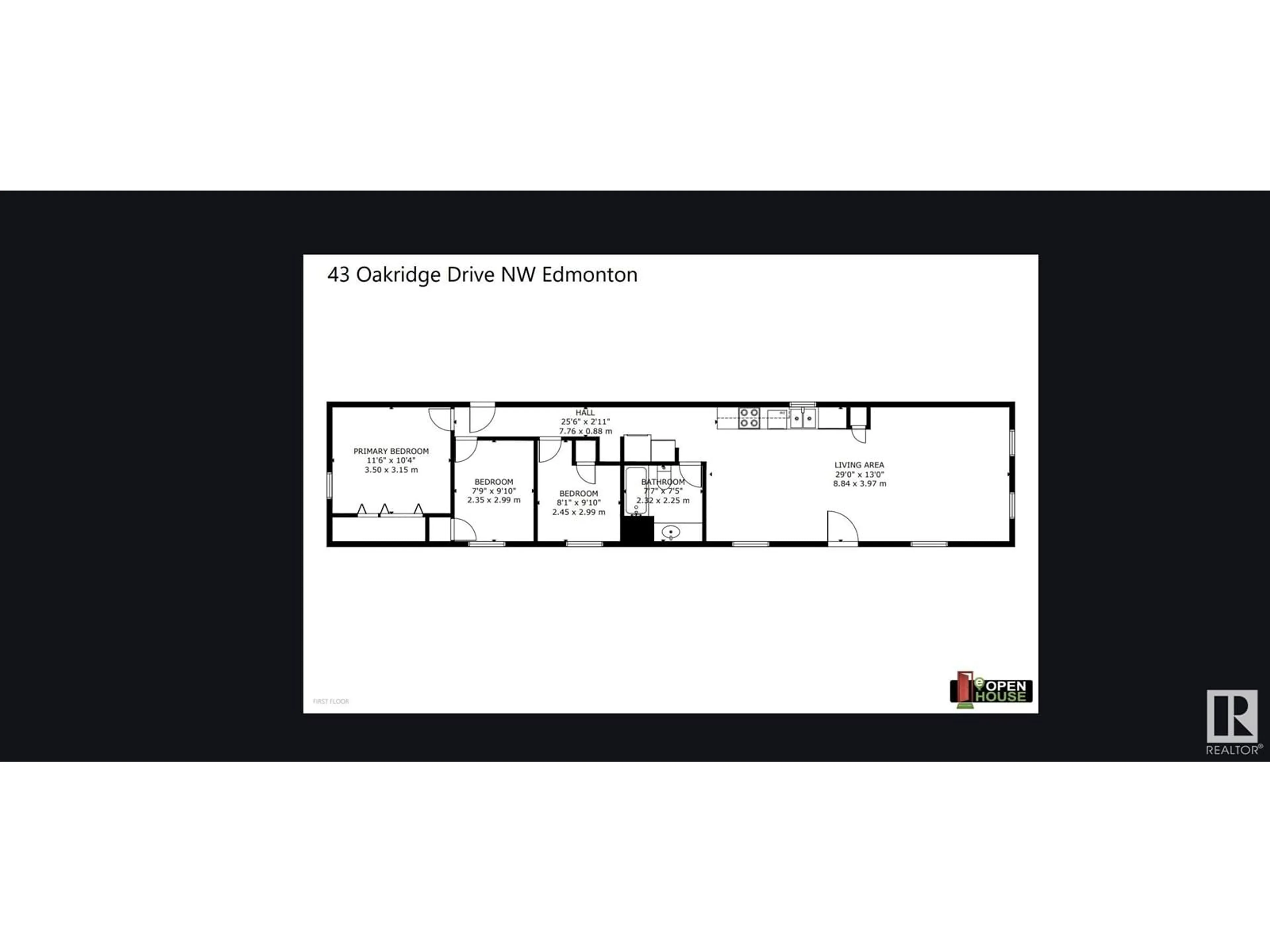 Floor plan for 43 Oak Ridge DR NW, Edmonton Alberta T6P1G9