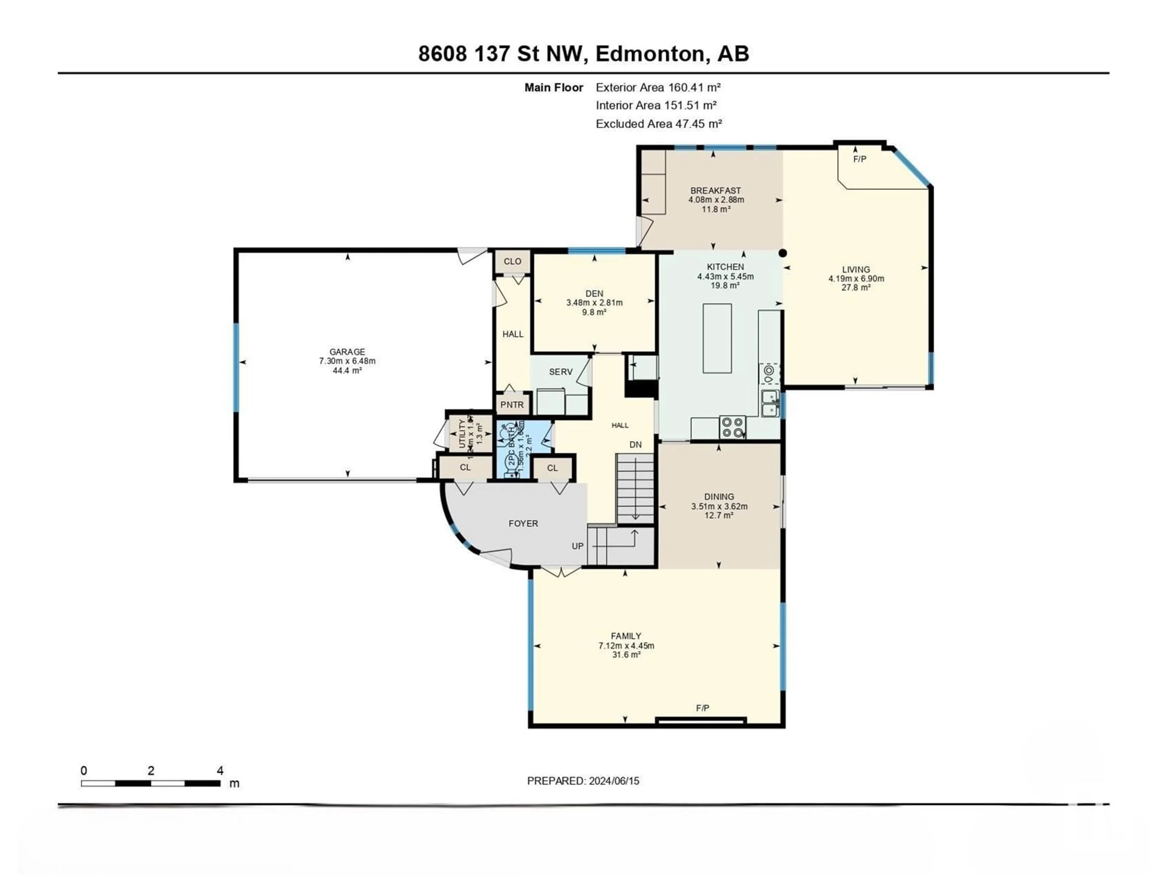 Floor plan for 8608 137 ST NW, Edmonton Alberta T5R0C6