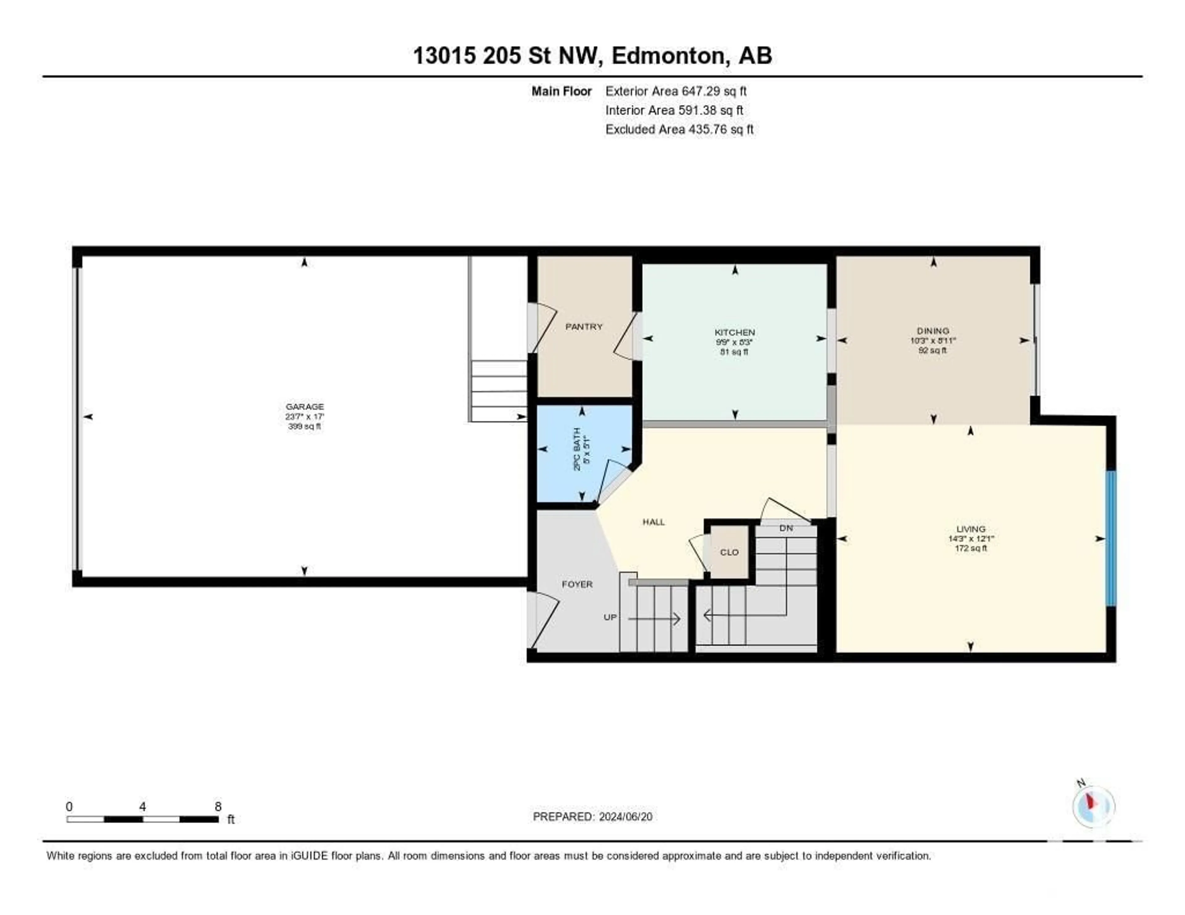 Floor plan for 13015 205 ST NW, Edmonton Alberta T5S0J2