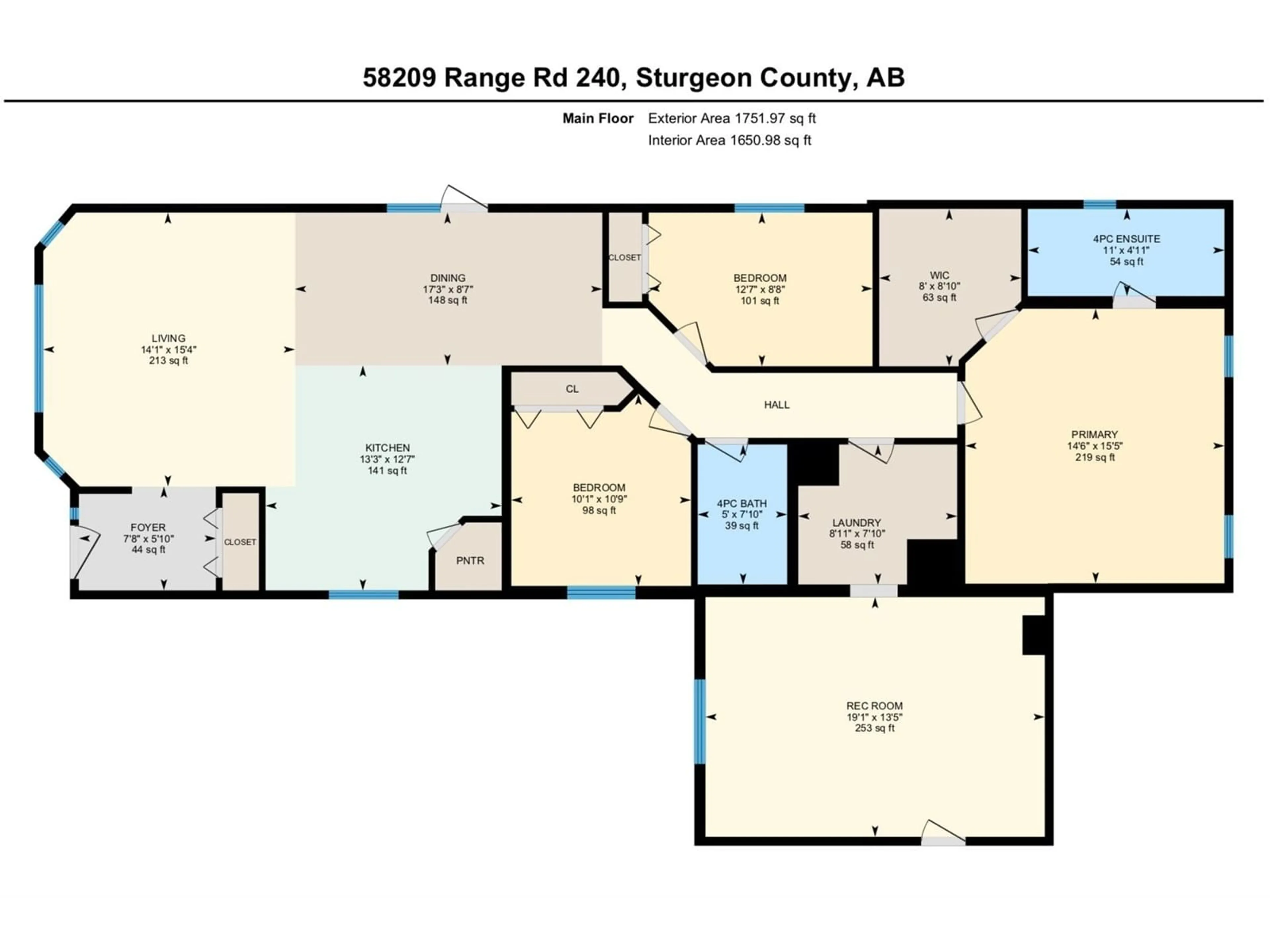 Floor plan for 58209 RGE RD 240, Rural Sturgeon County Alberta T0G1L2