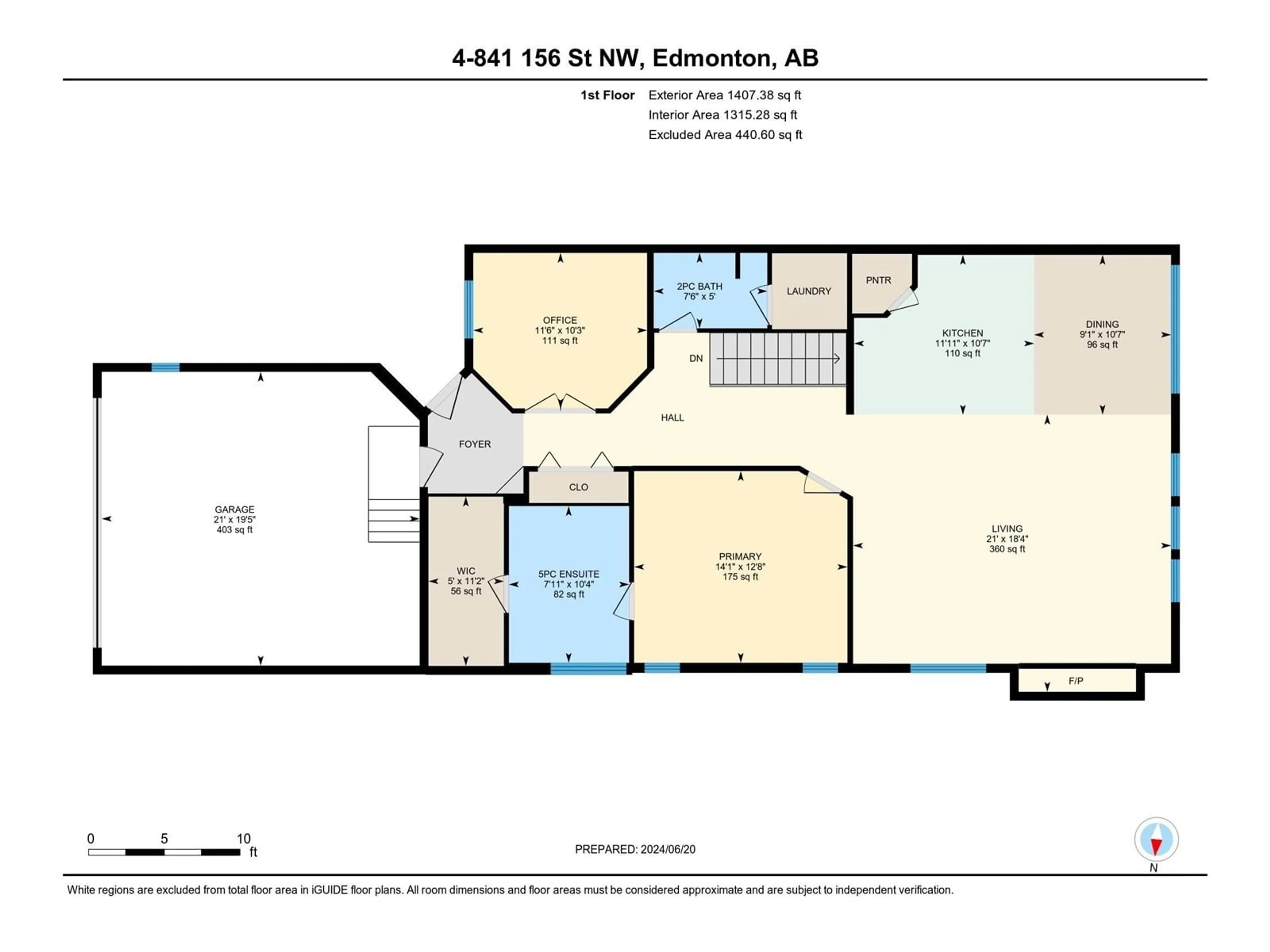 Floor plan for #4 841 156 ST NW, Edmonton Alberta T6R0B3