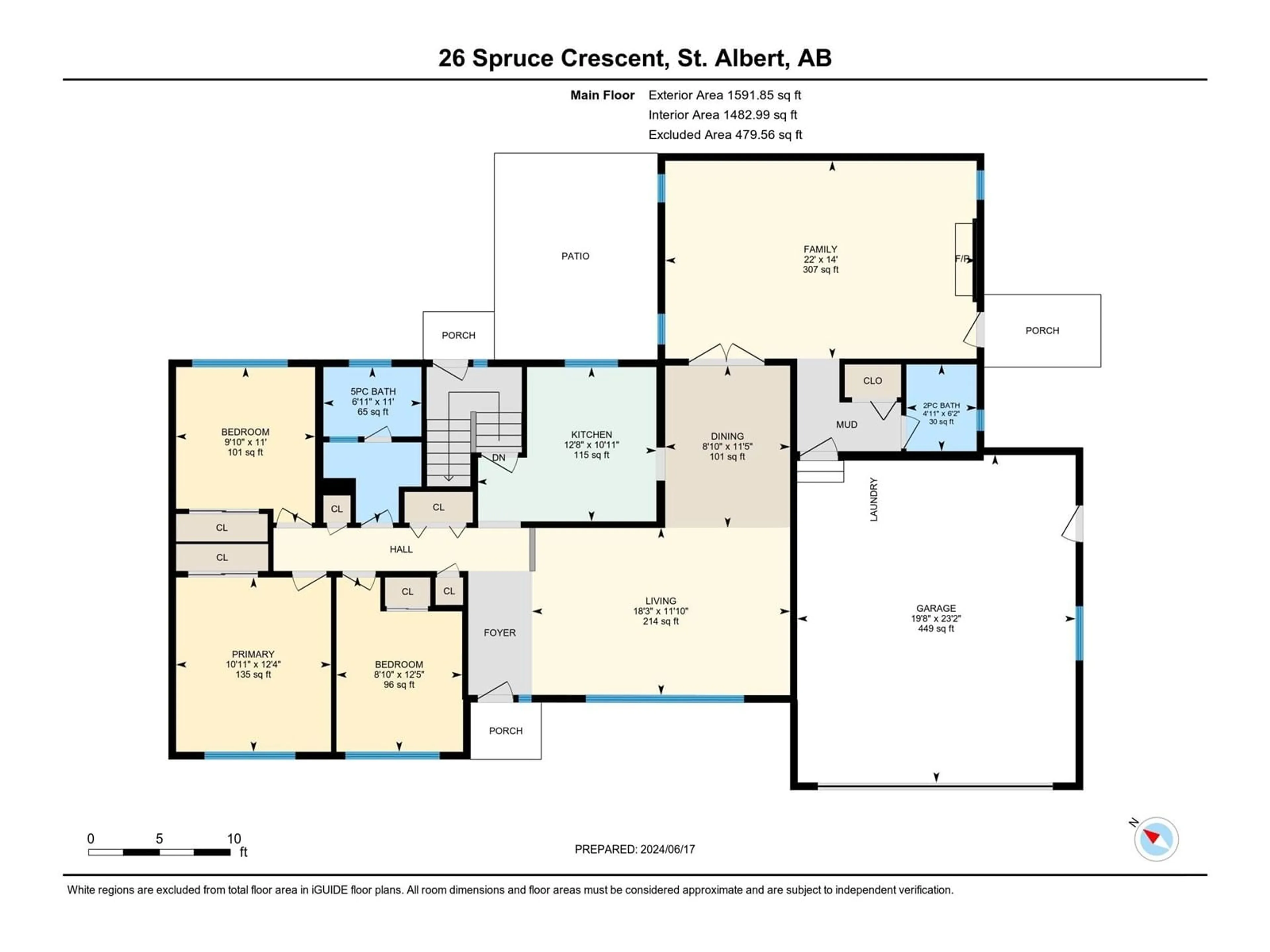 Floor plan for 26 SPRUCE CR, St. Albert Alberta T8N0H6