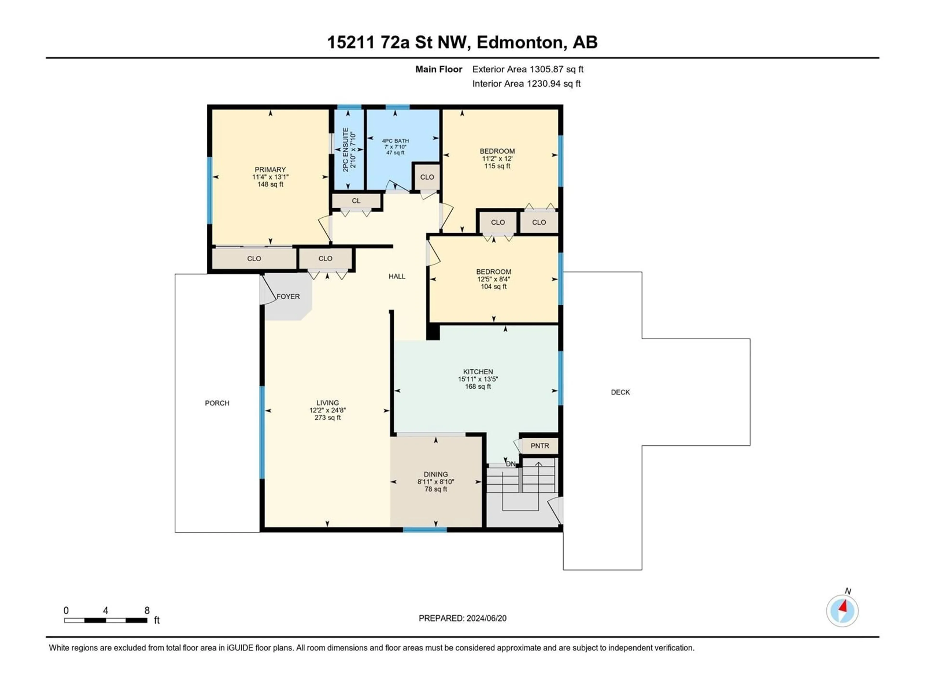 Floor plan for 15211 72A ST NW, Edmonton Alberta T5C0S3